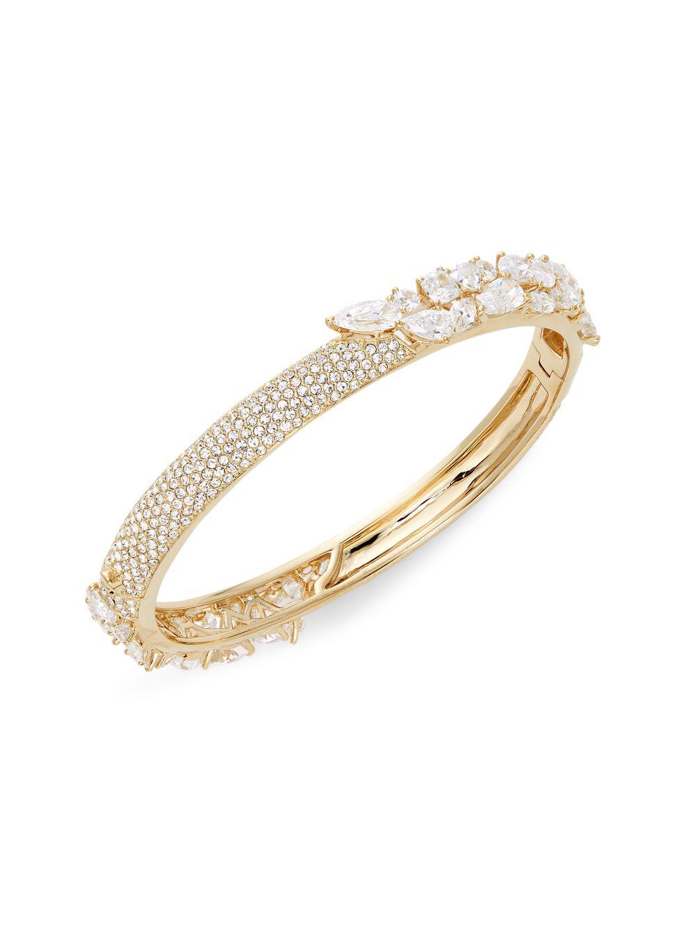 Adriana Orsini Roma 18k Goldplated Crystal Hinge Bangle Bracelet in ...