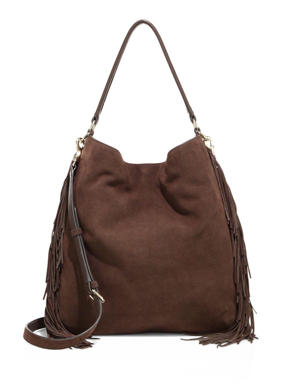Rebecca Minkoff Clark Fringe Suede Hobo Bag Lyst