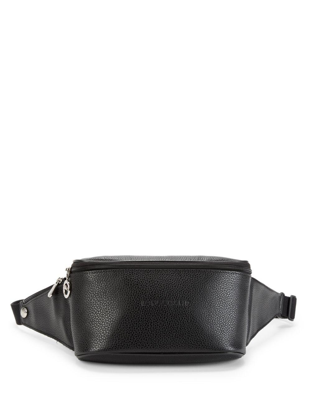 Longchamp Textured Leather Belt Bag in Black Lyst
