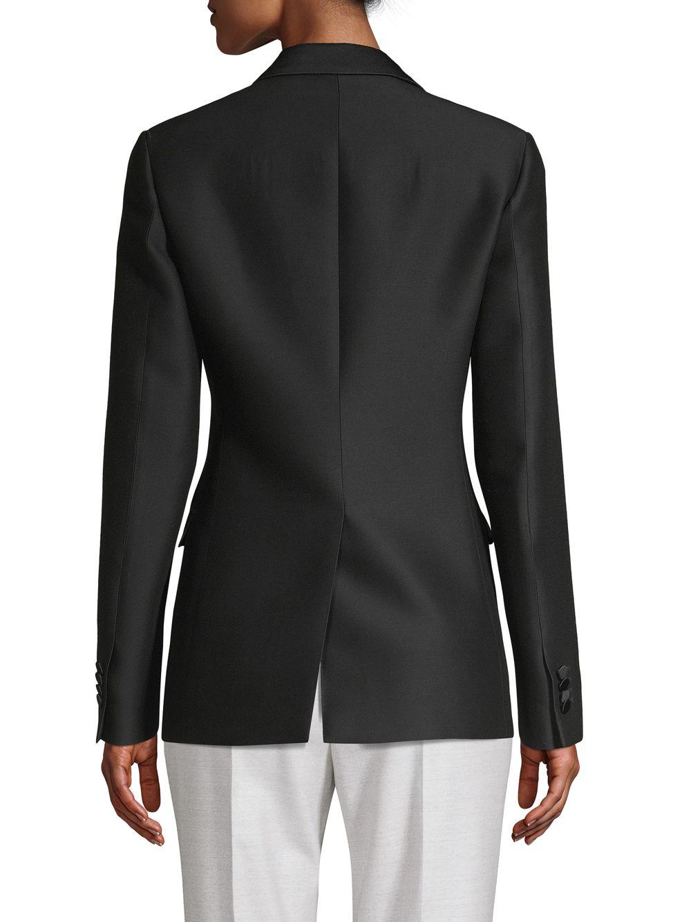 Valentino Wool & Silk Blazer in Black - Lyst