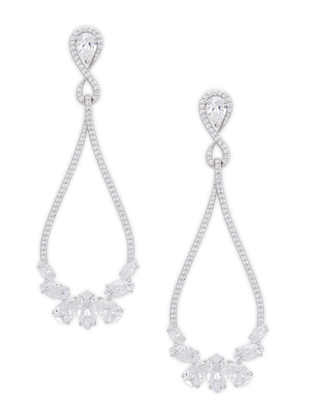 Lyst - Adriana Orsini Crystal Cluster Drop Earrings in ...