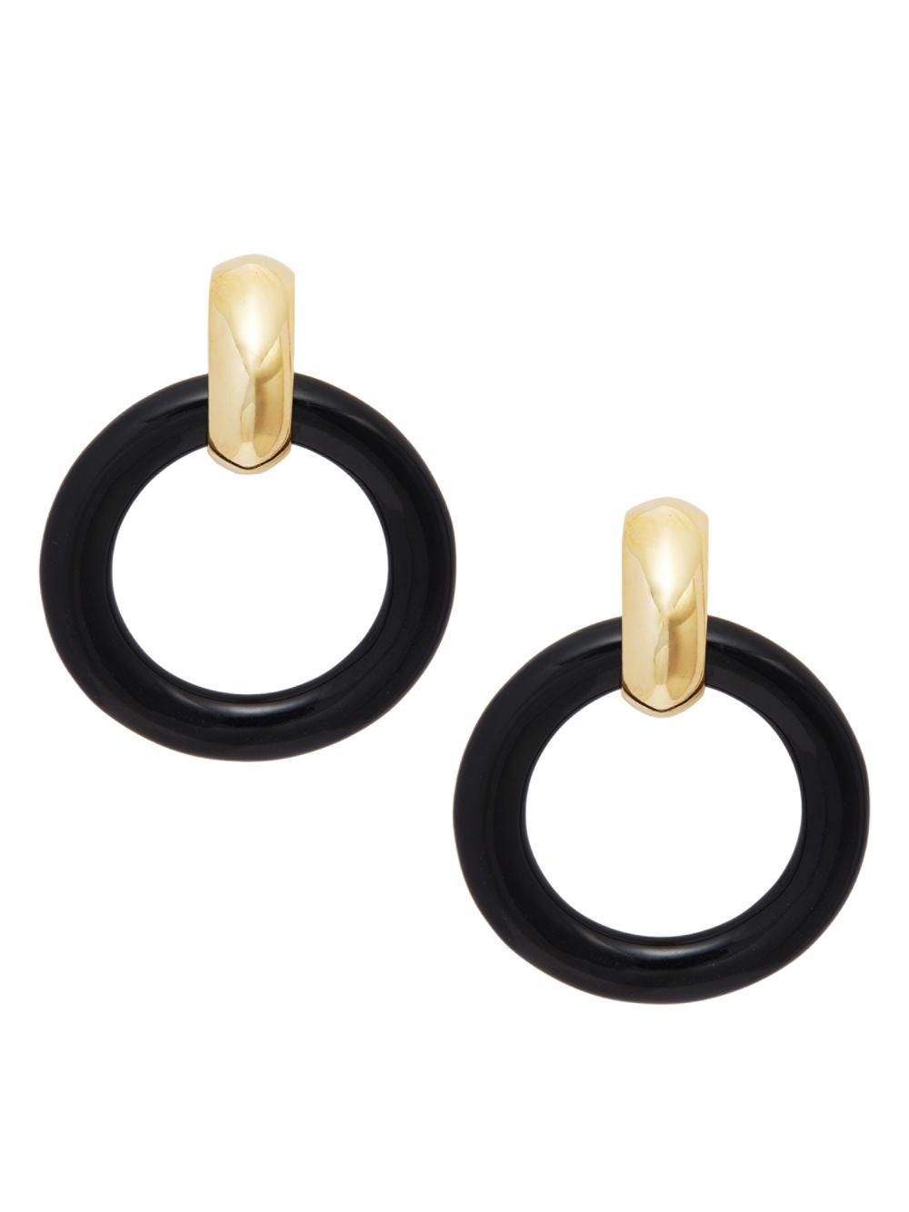 Lyst Jay Lane Hoop Clip Earrings in Black