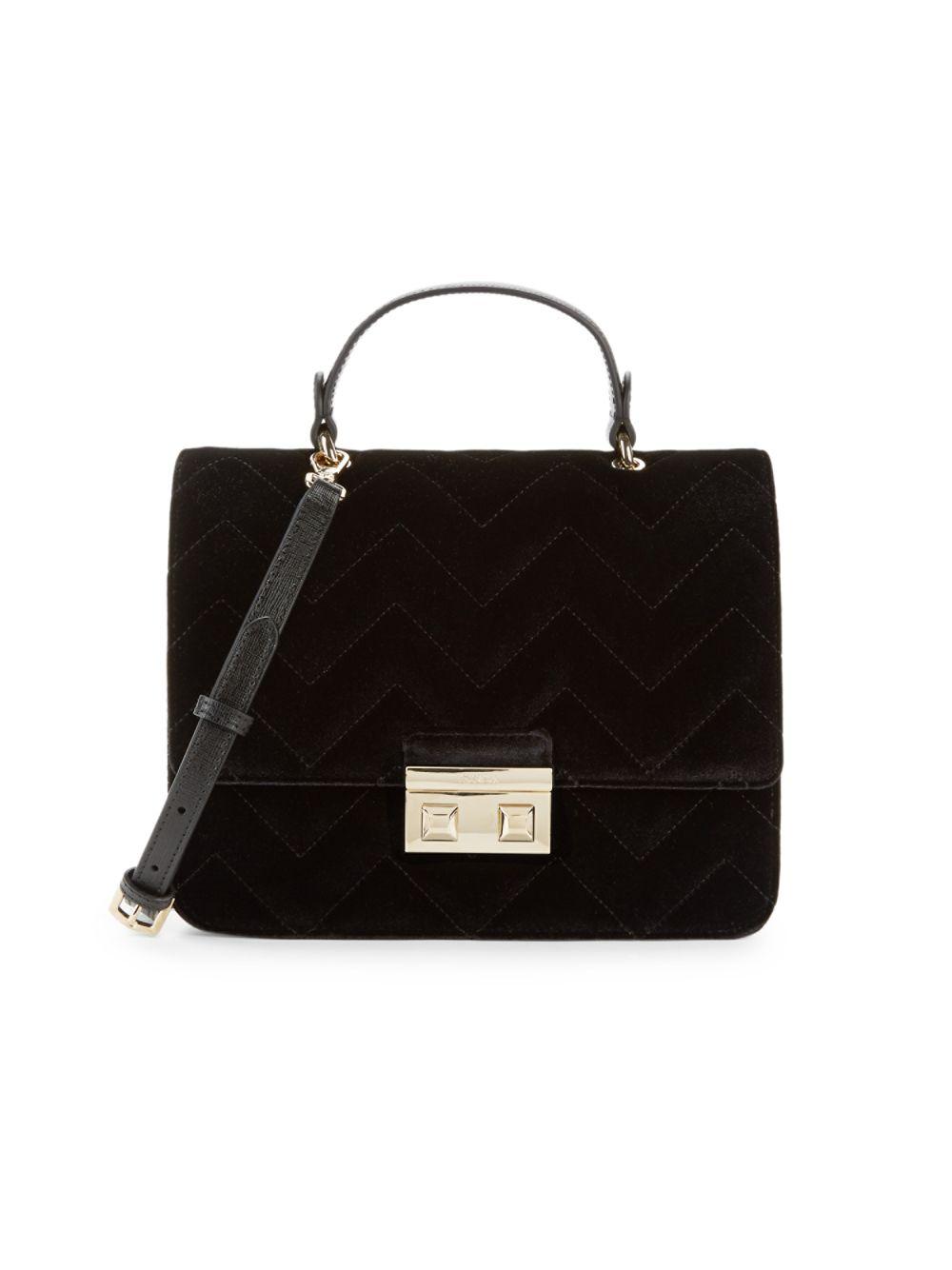 Furla Bella Velvet Handbag in Black Lyst