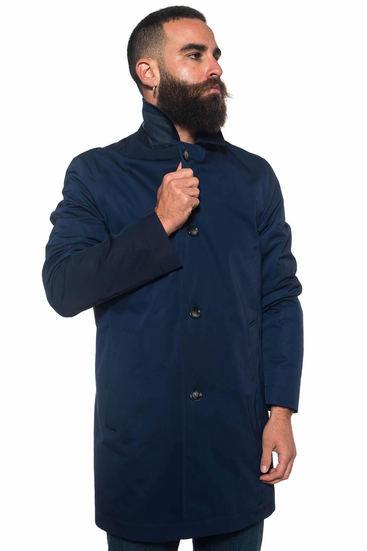 Lyst - Boss By Hugo Boss High-tech Fabric Dust Coat in Blue for Men