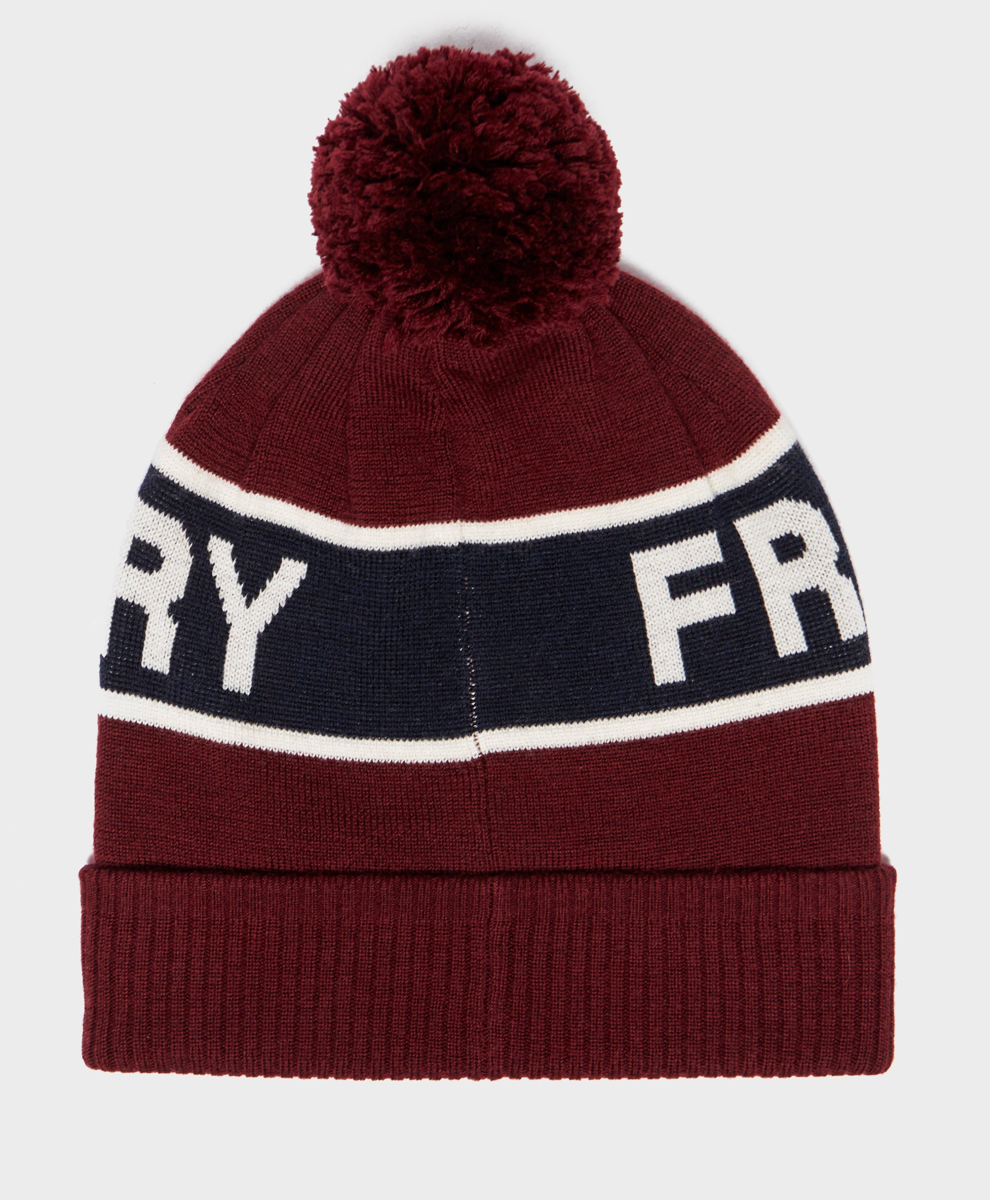Lyst - Fred Perry Bobble Beanie Hat in Red for Men