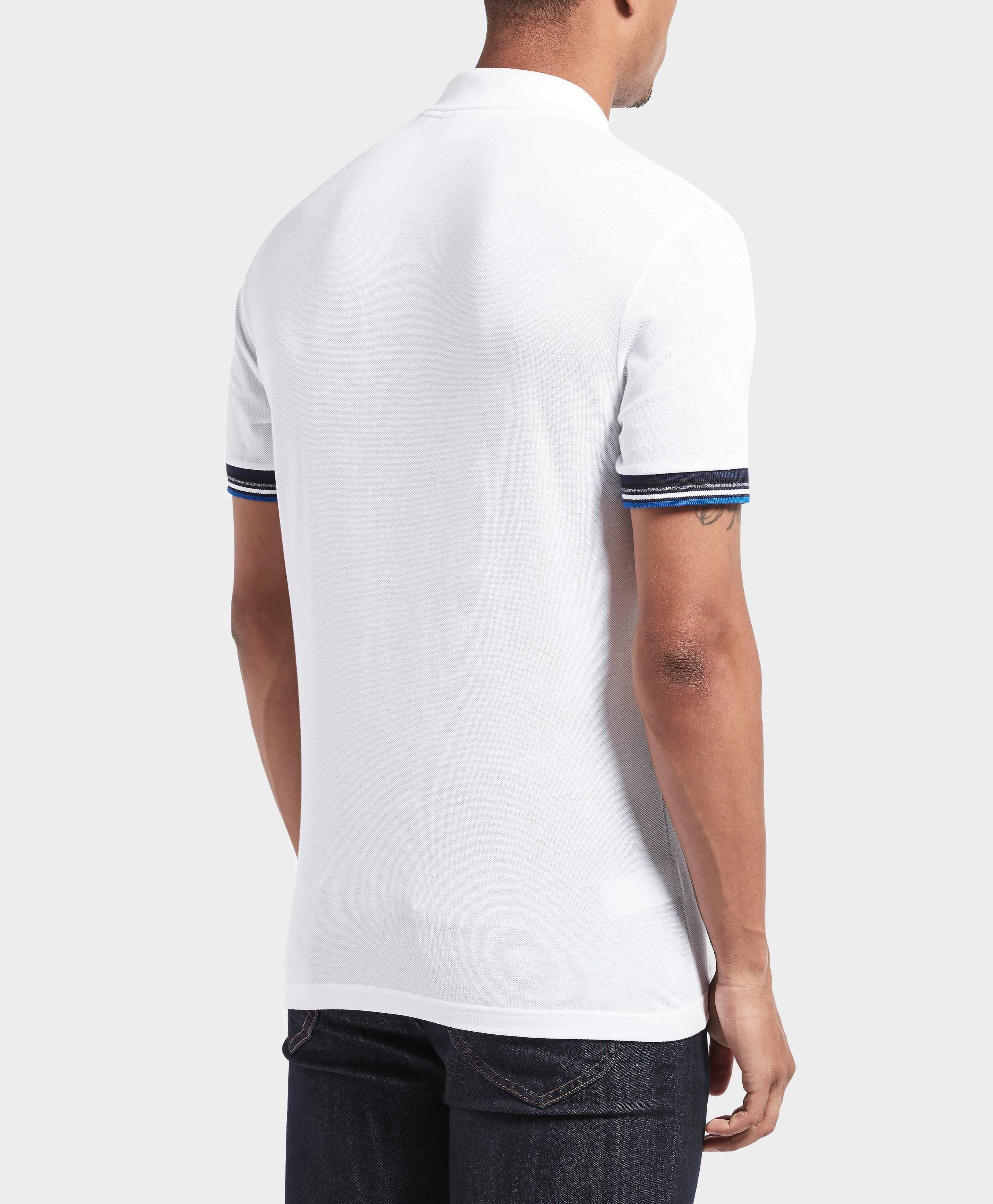 Lyst - Lacoste Ribbed Short Sleeve Polo Shirt in White for Men