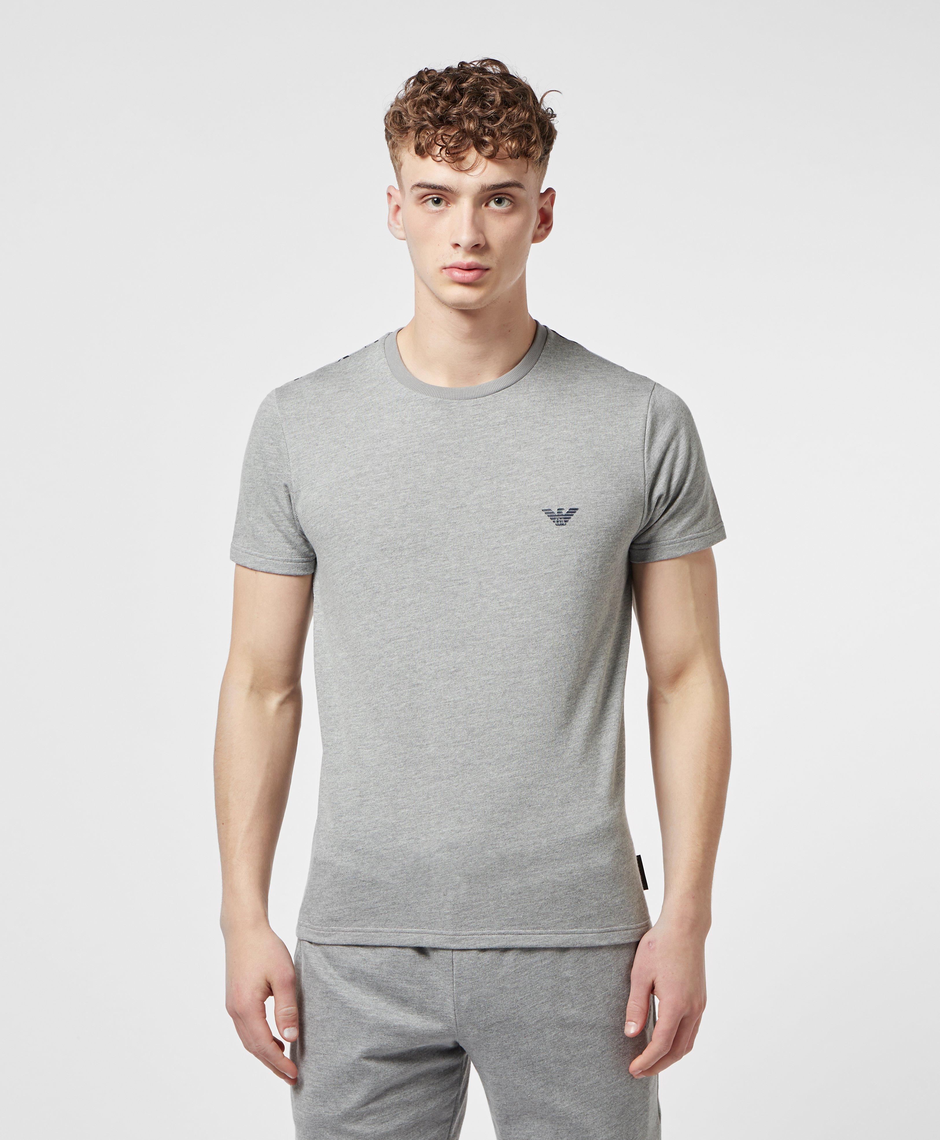 Emporio Armani Back Print Short Sleeve T-shirt in Gray for Men - Lyst