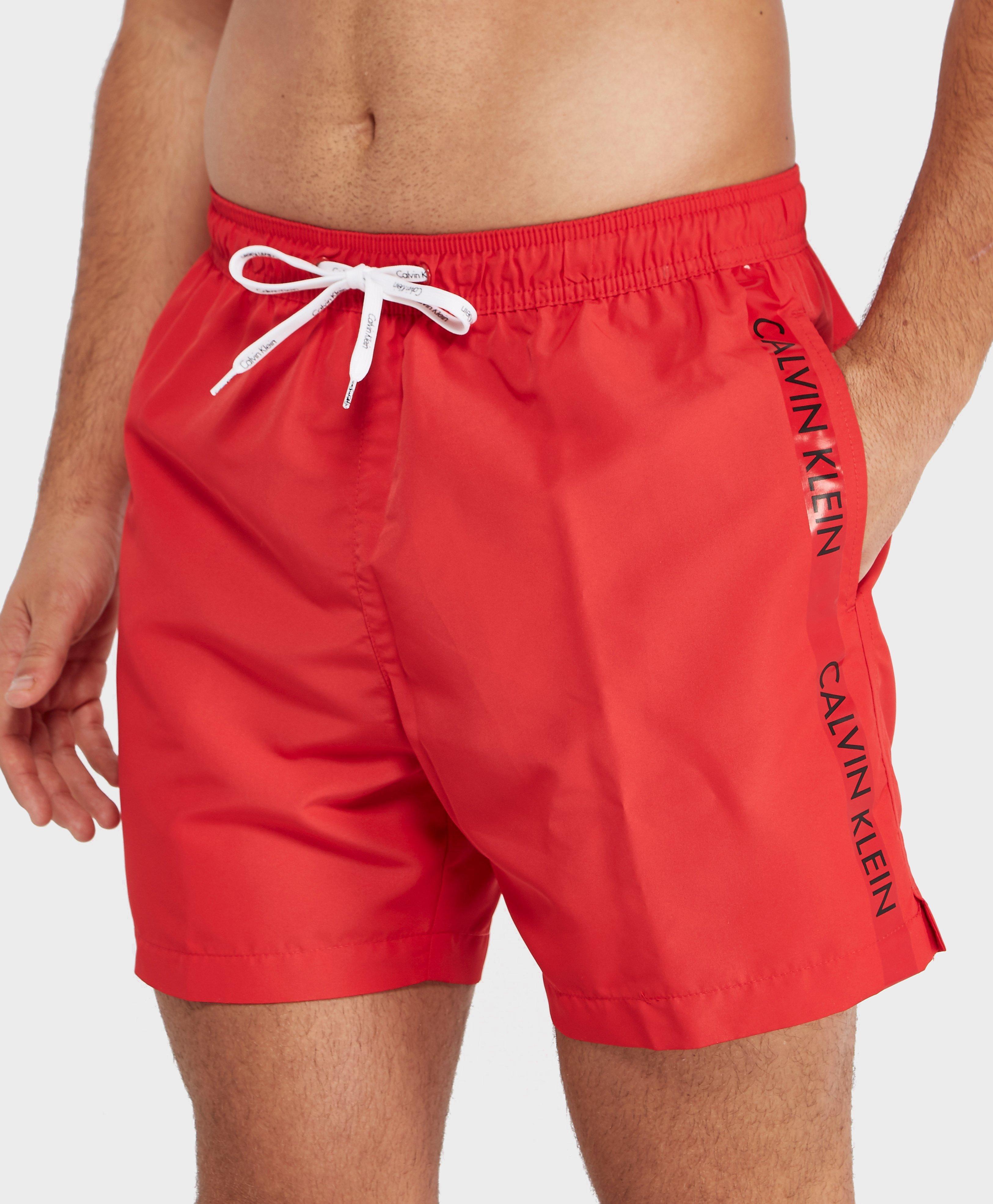 Lyst - Calvin Klein Swim Shorts in Red for Men