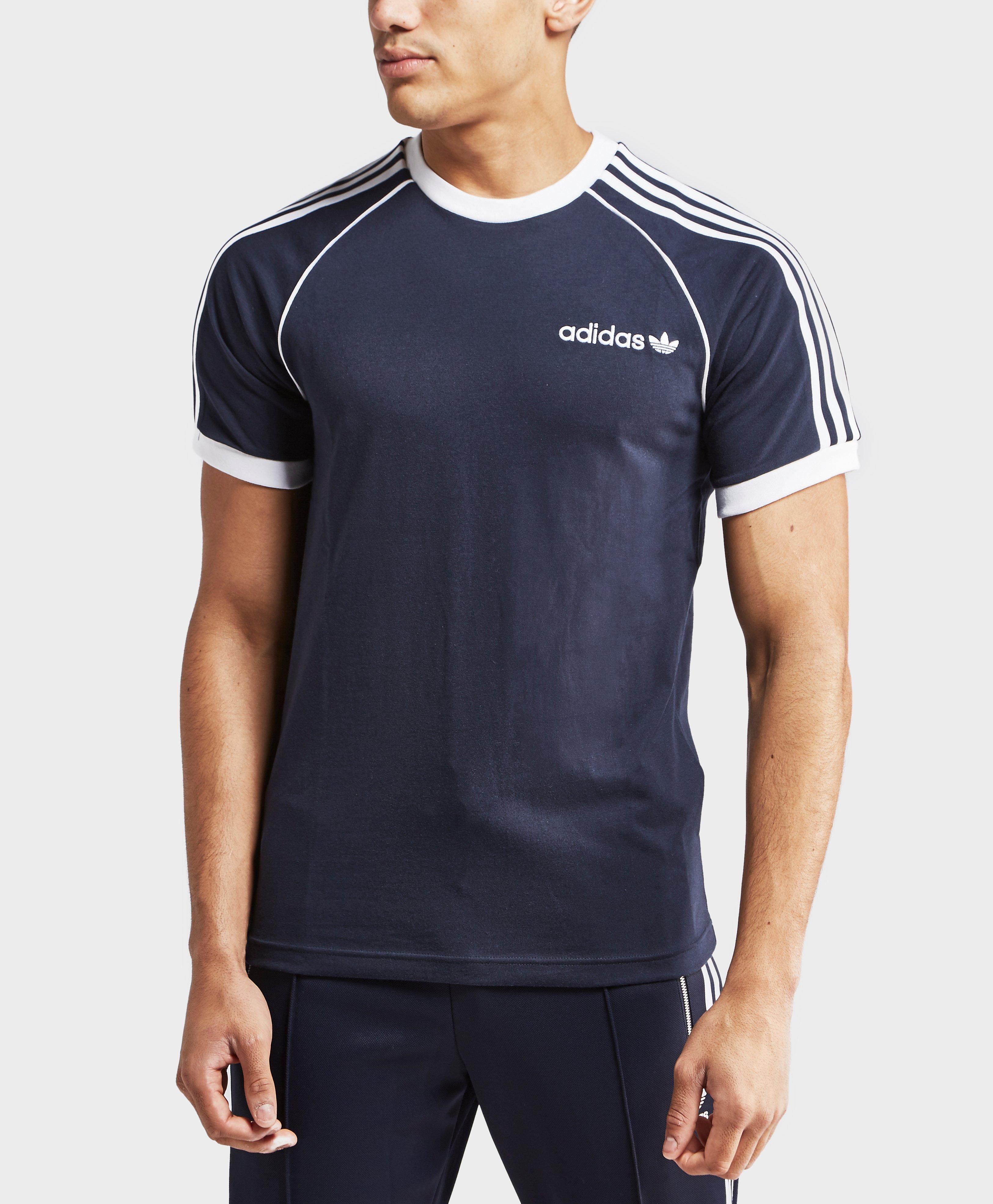 Lyst - Adidas Originals 70's California Short Sleeve T-shirt in Blue ...