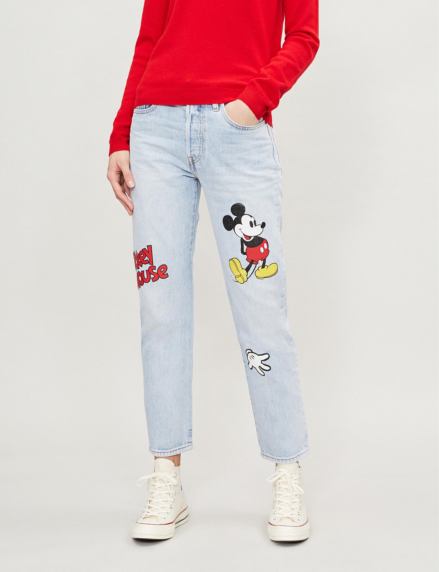 levi's mickey mouse jeans womens