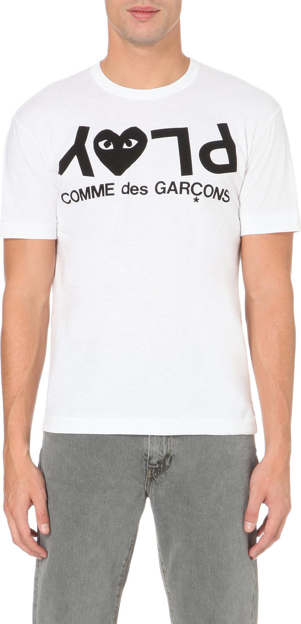 Lyst - Play Comme des Garçons Play Heart Logo Cotton-jersey T-shirt in ...