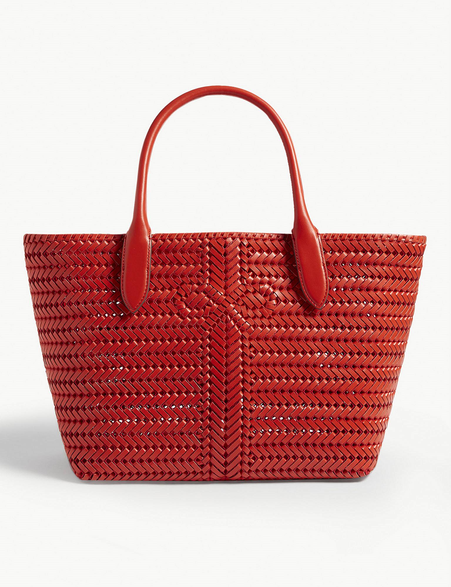 Anya Hindmarch Neeson Woven Leather Tote in Red - Lyst