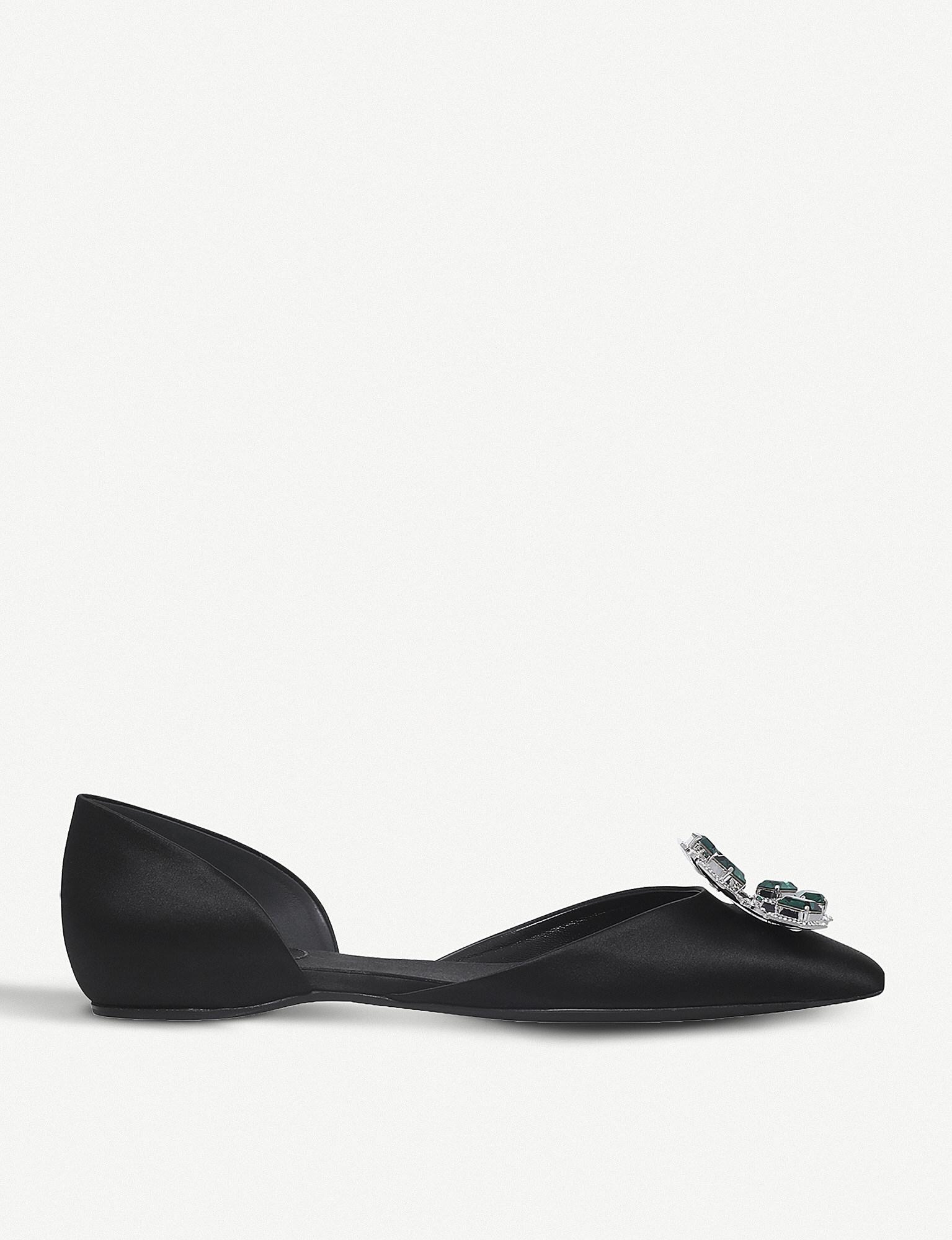 roger vivier satin flats