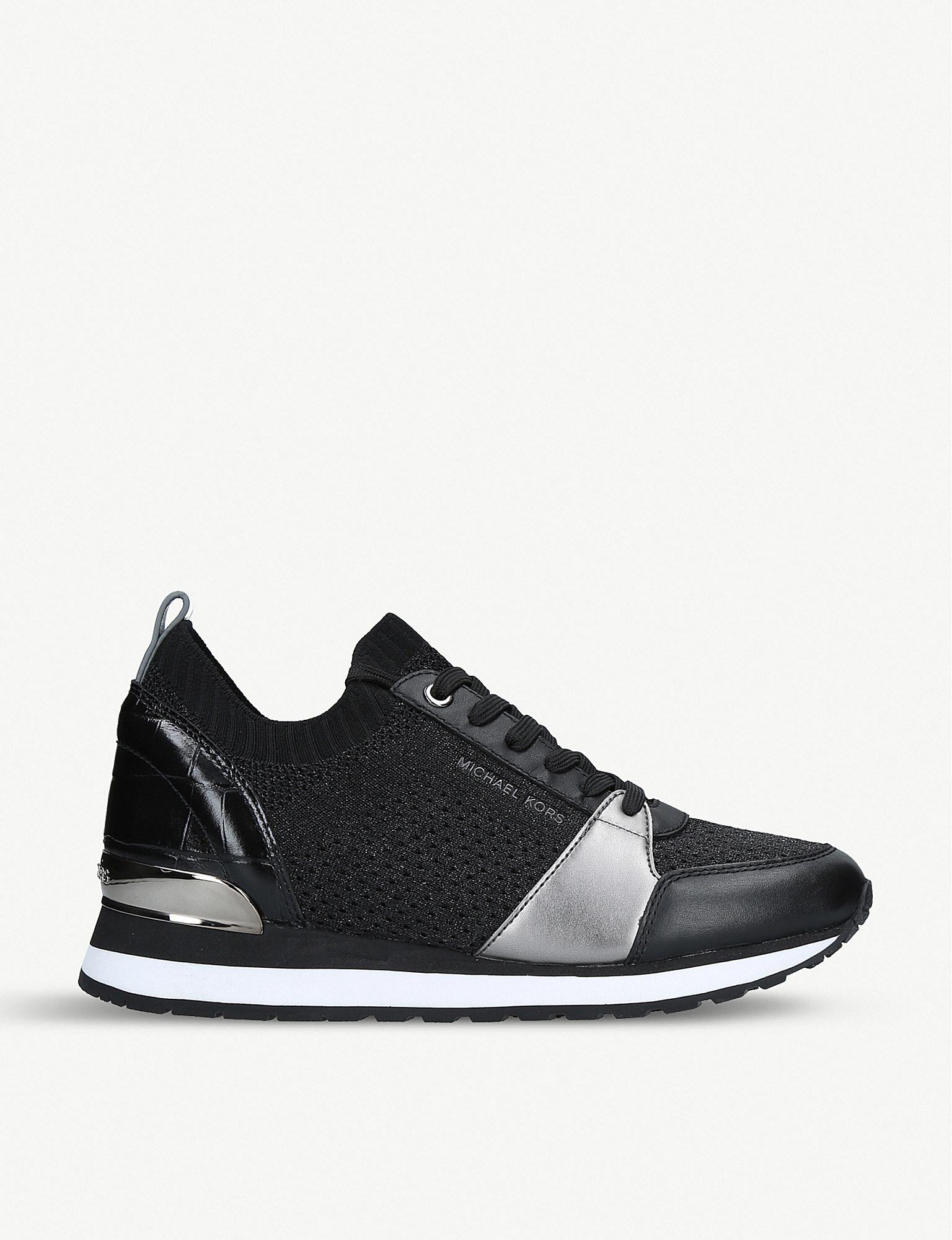 michael kors irving crocodile embossed leather sneaker