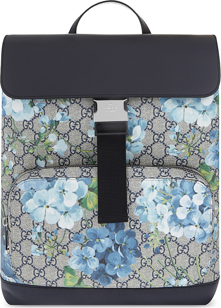 Gucci Gg Blooms Backpack in Blue | Lyst