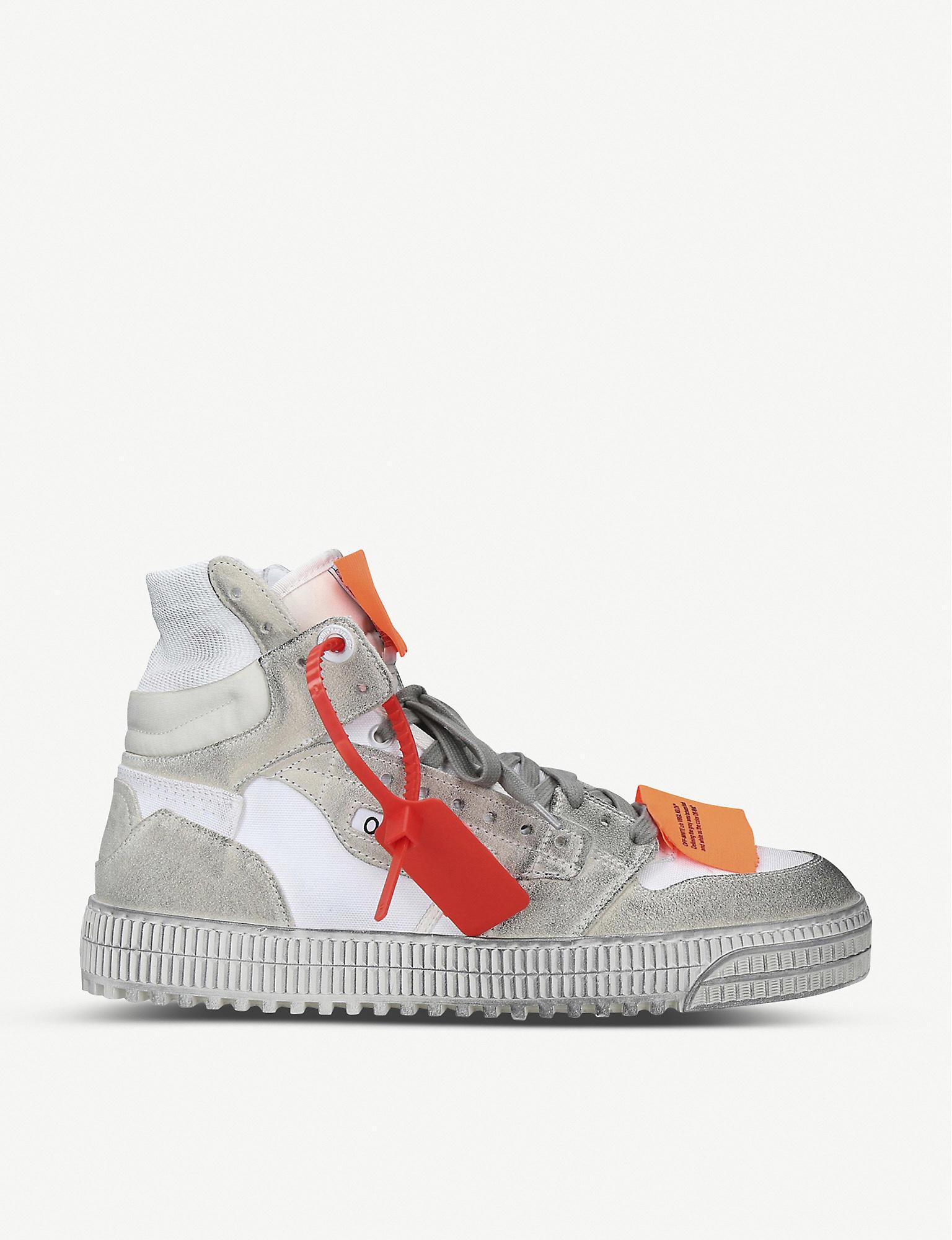 Off-White c/o Virgil Abloh Off-court Leather High Top Trainers in White ...