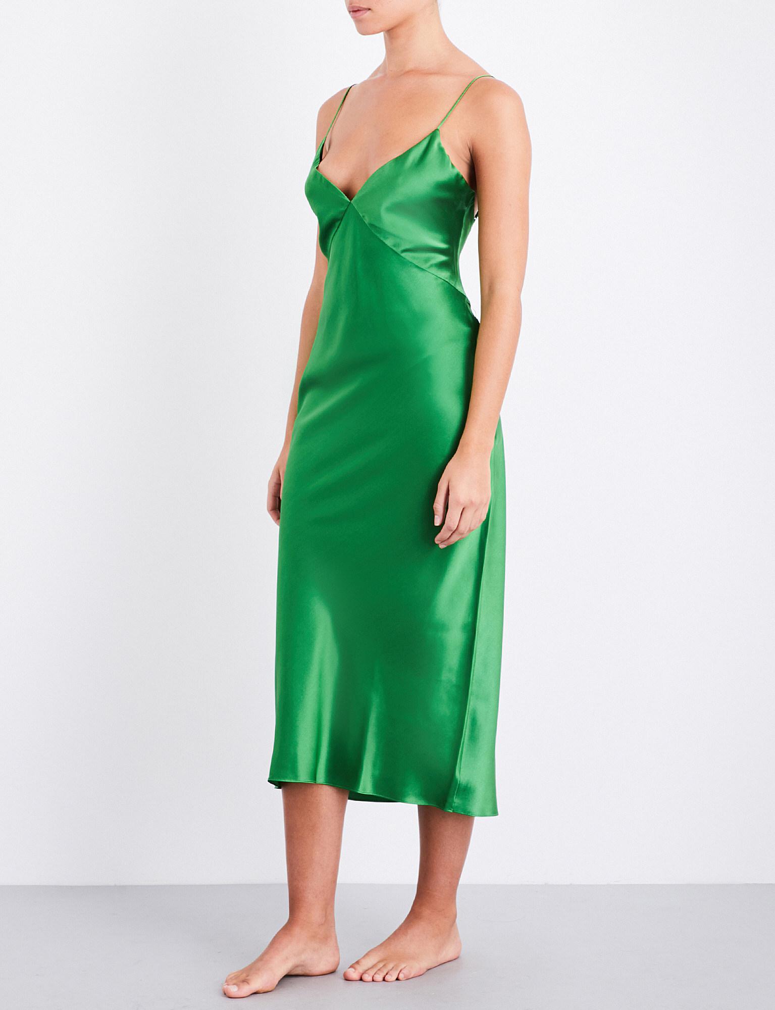 Green Silk Dress