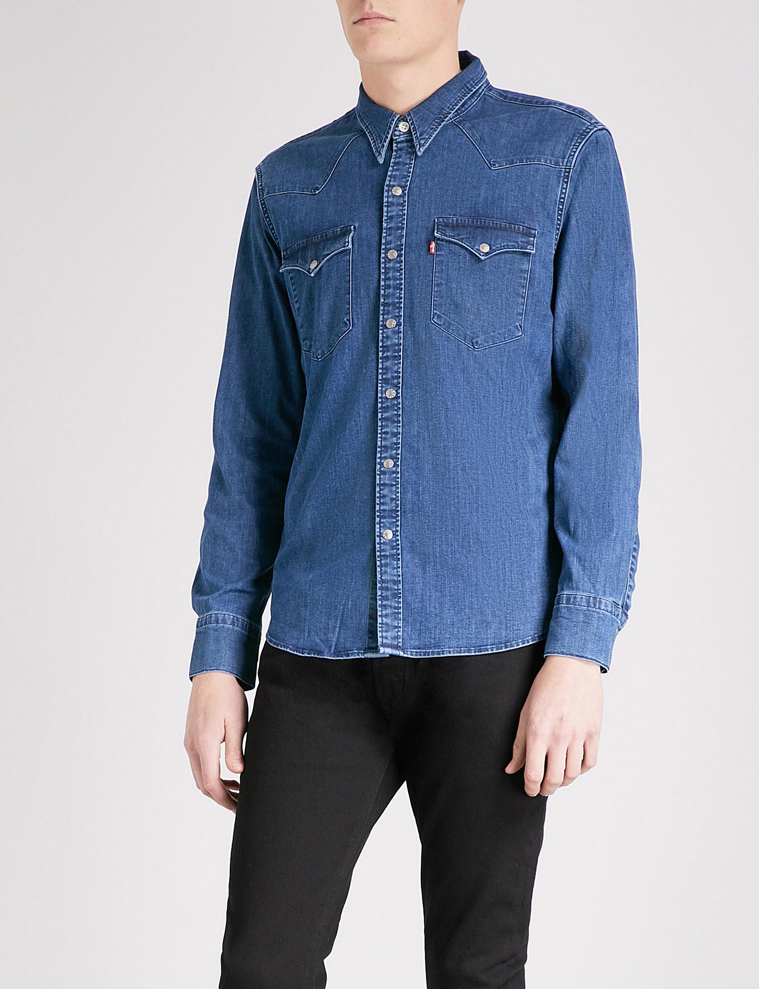 Lyst - Levi'S Barstow Western Regular-fit Denim Shirt in Blue for Men