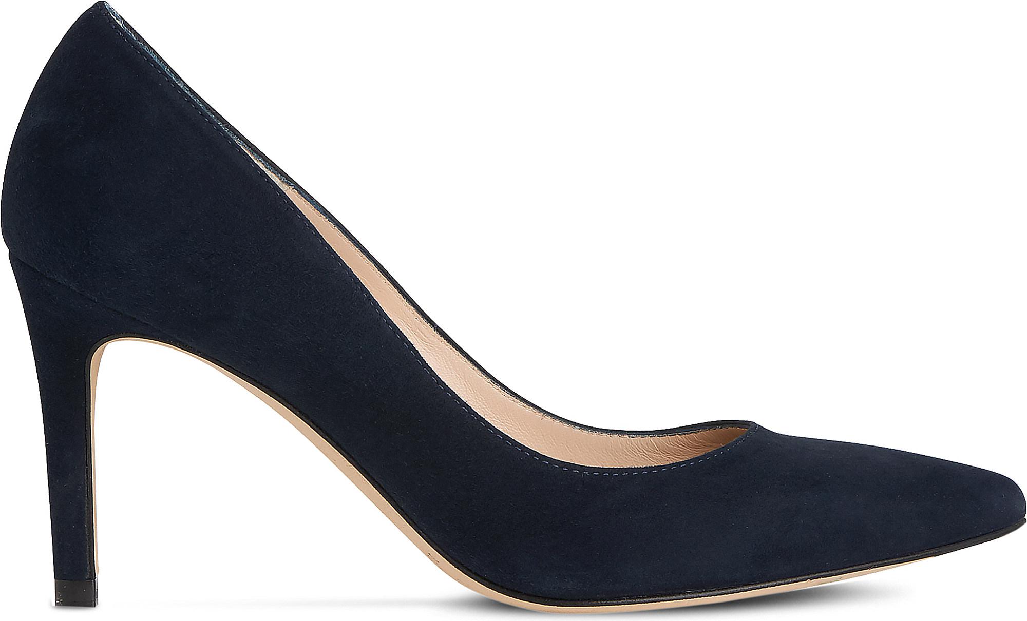 Lyst - L.K.Bennett Floret Suede Court Shoe in Blue - Save 27. ...