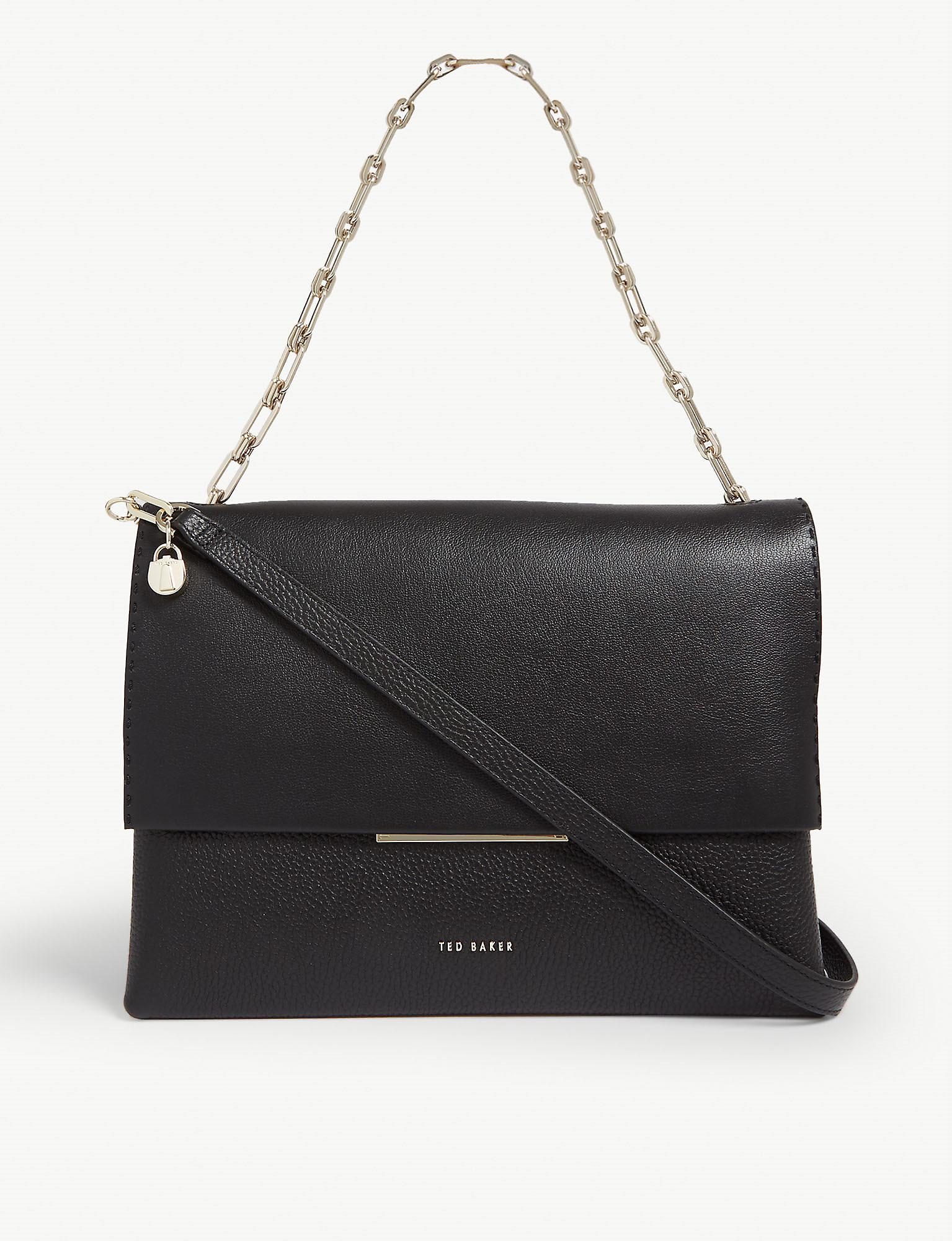 Ted Baker Diaana Leather Shoulder Bag in Black - Lyst