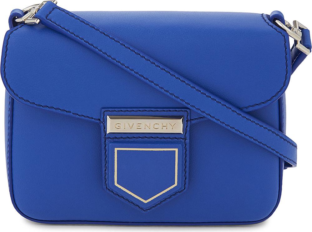 lyst givenchy nobile mini leather cross bag in blue lyst givenchy nobile mini leather cross bag in blue