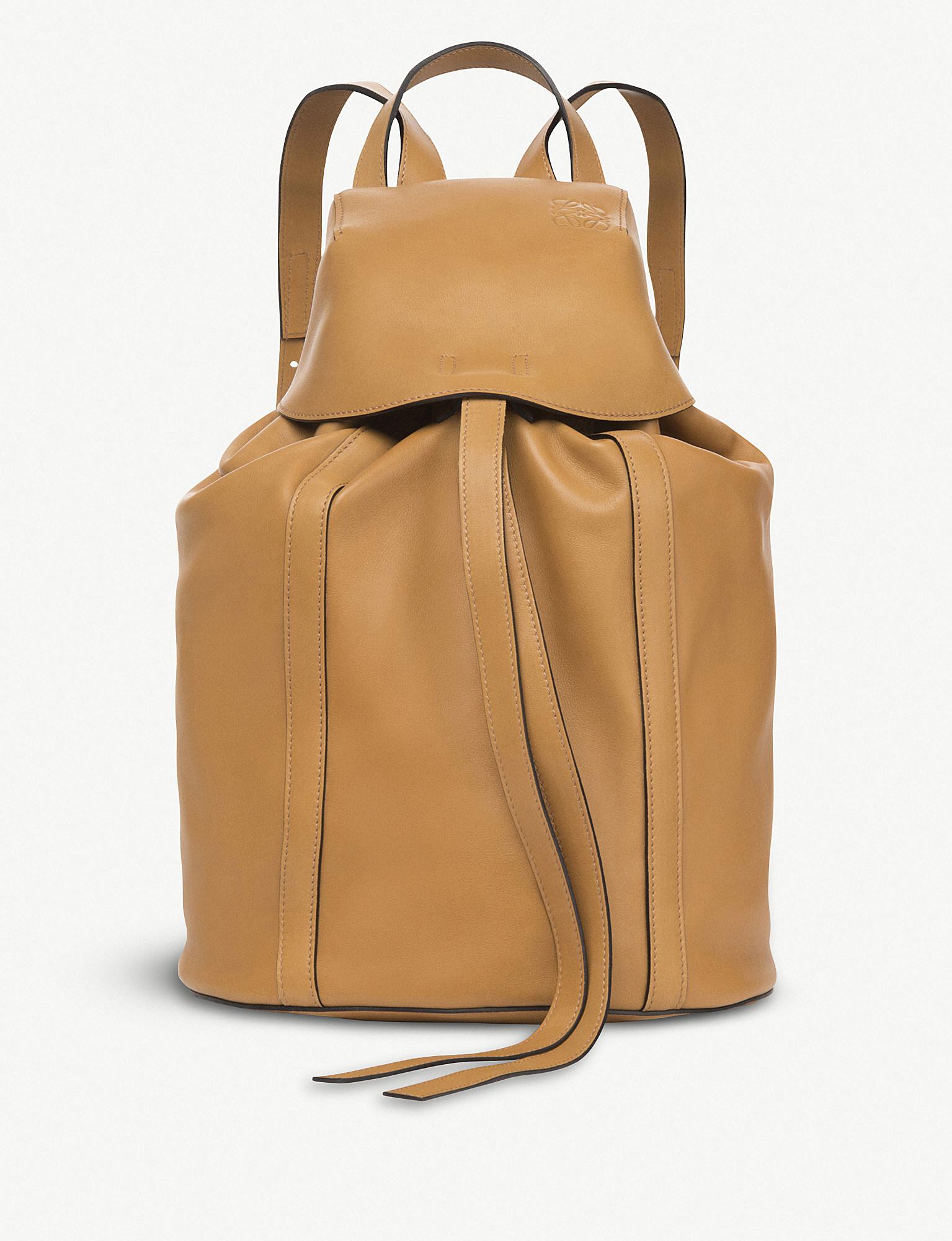 Lyst Loewe Leather Backpack in Brown Save 8.0
