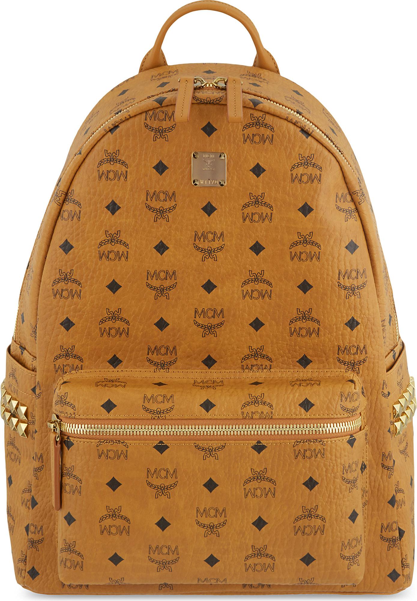 Lyst Mcm Stark Medium Backpack in Red for Men