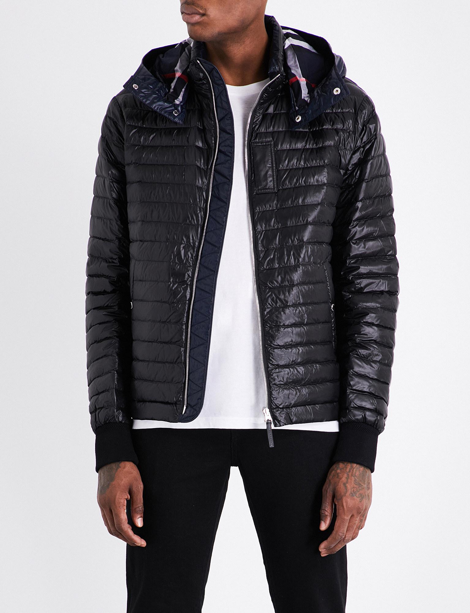 Lyst - Burberry Down-filled Quilted Hooded Shell Jacket in Black for Men Gallery
