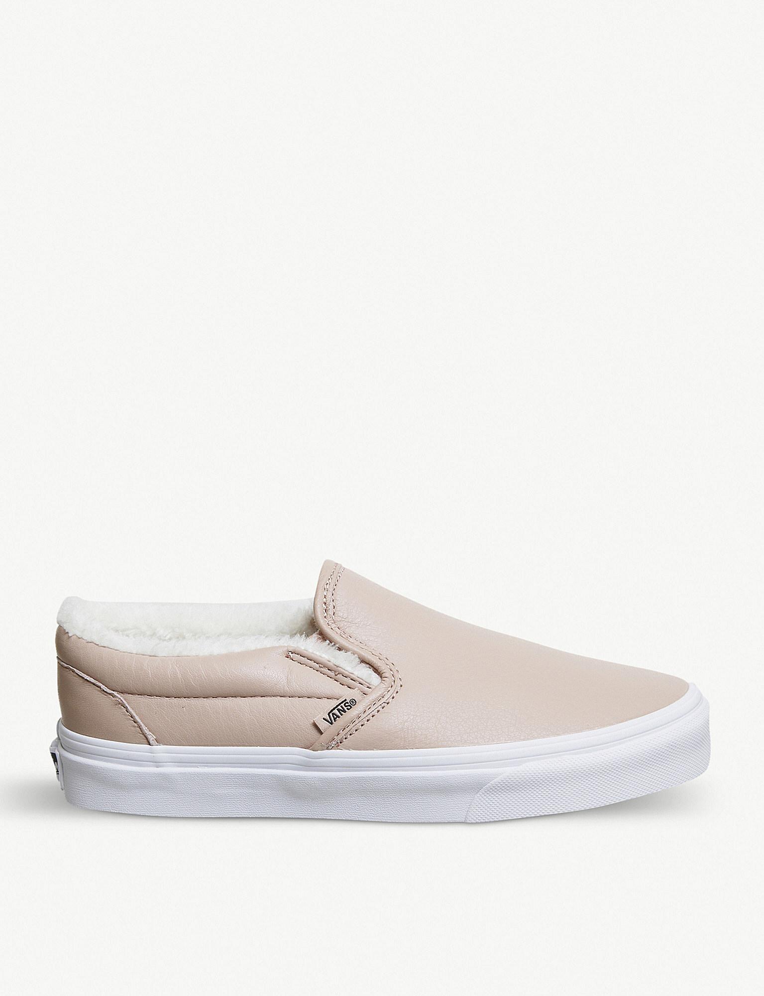 vans slip on trainers leather vans slip on trainers leather