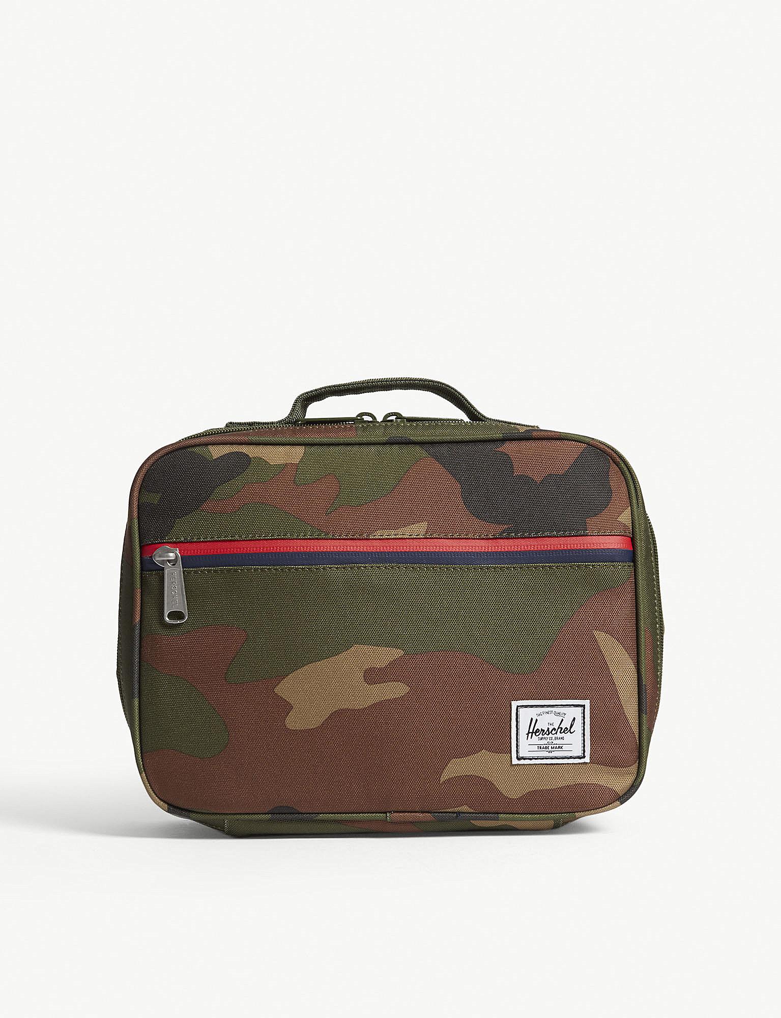Herschel Supply Co Pop Quiz Camouflage Lunch Box In Green Lyst Herschel Supply Co