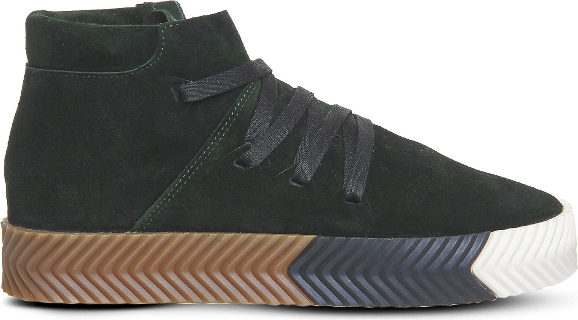 lyst adidas e pattinare metà top scamosciato formatori in verde lyst adidas e pattinare metà top scamosciato formatori in verde