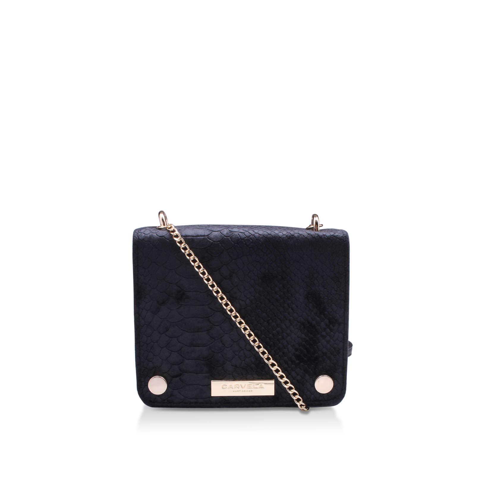 carvela black shoulder bag