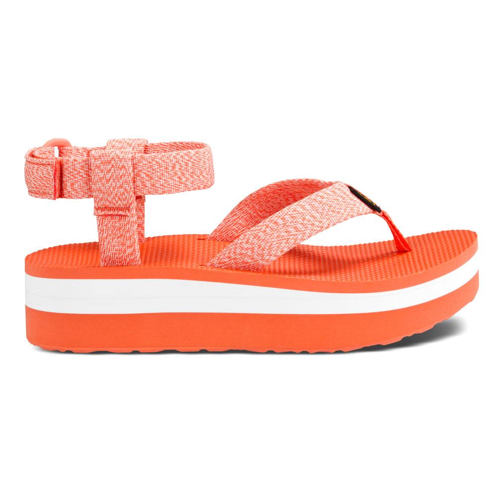 coral teva sandals