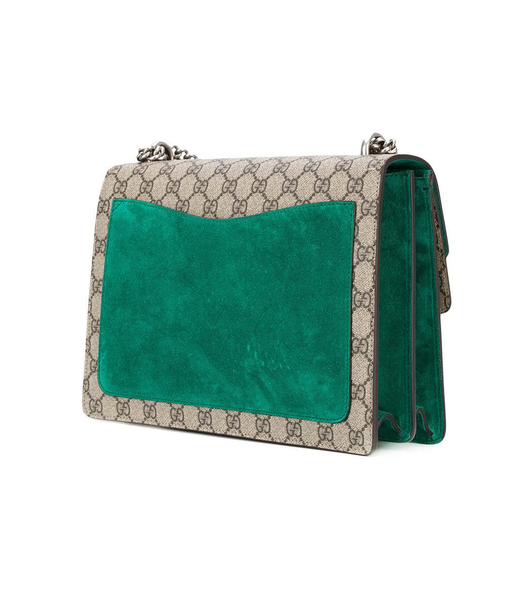 Lyst - Gucci Green &#39;dionysus&#39; Supreme Shoulder Bag in Green