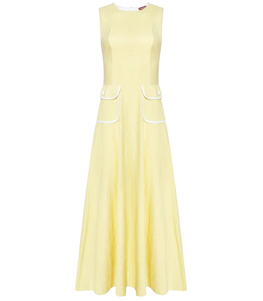 staud yellow dress