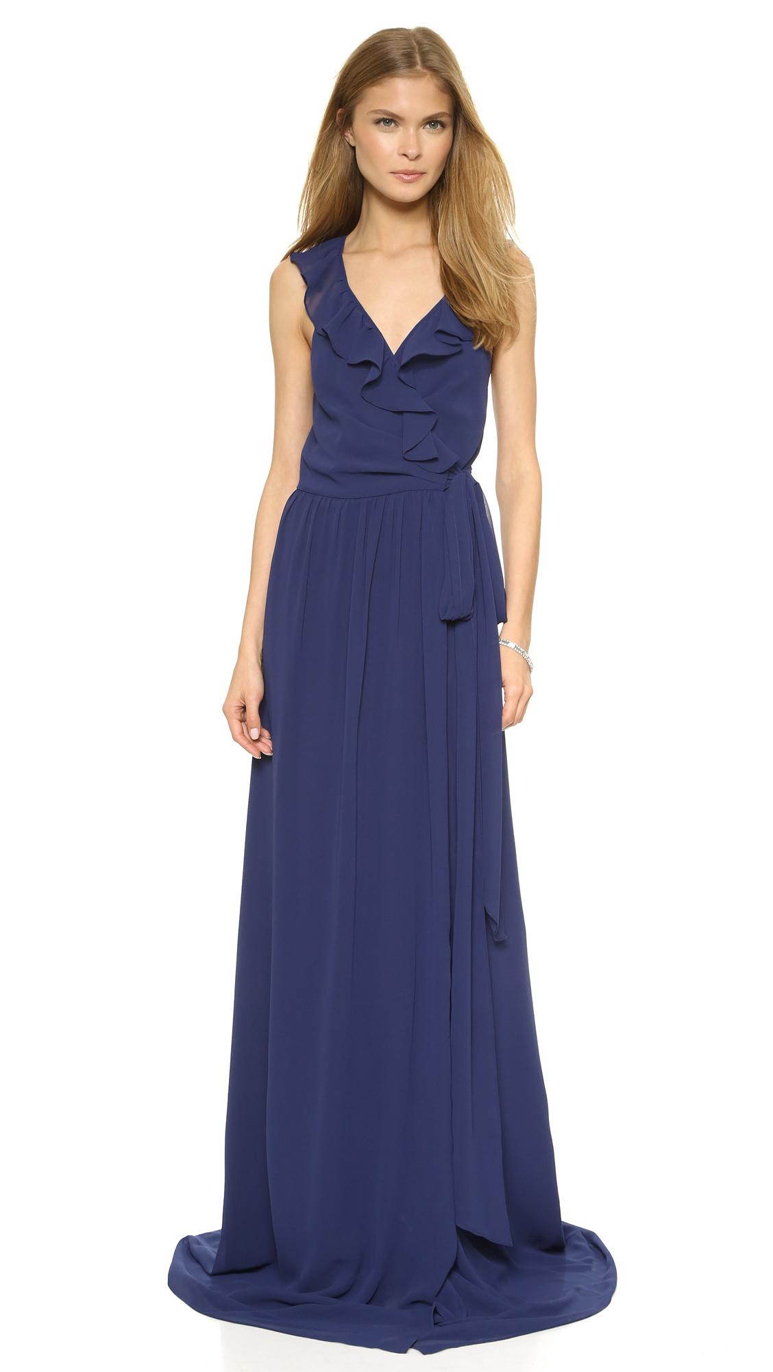 Lyst - Joanna August Lacey Ruffle Dress in Blue