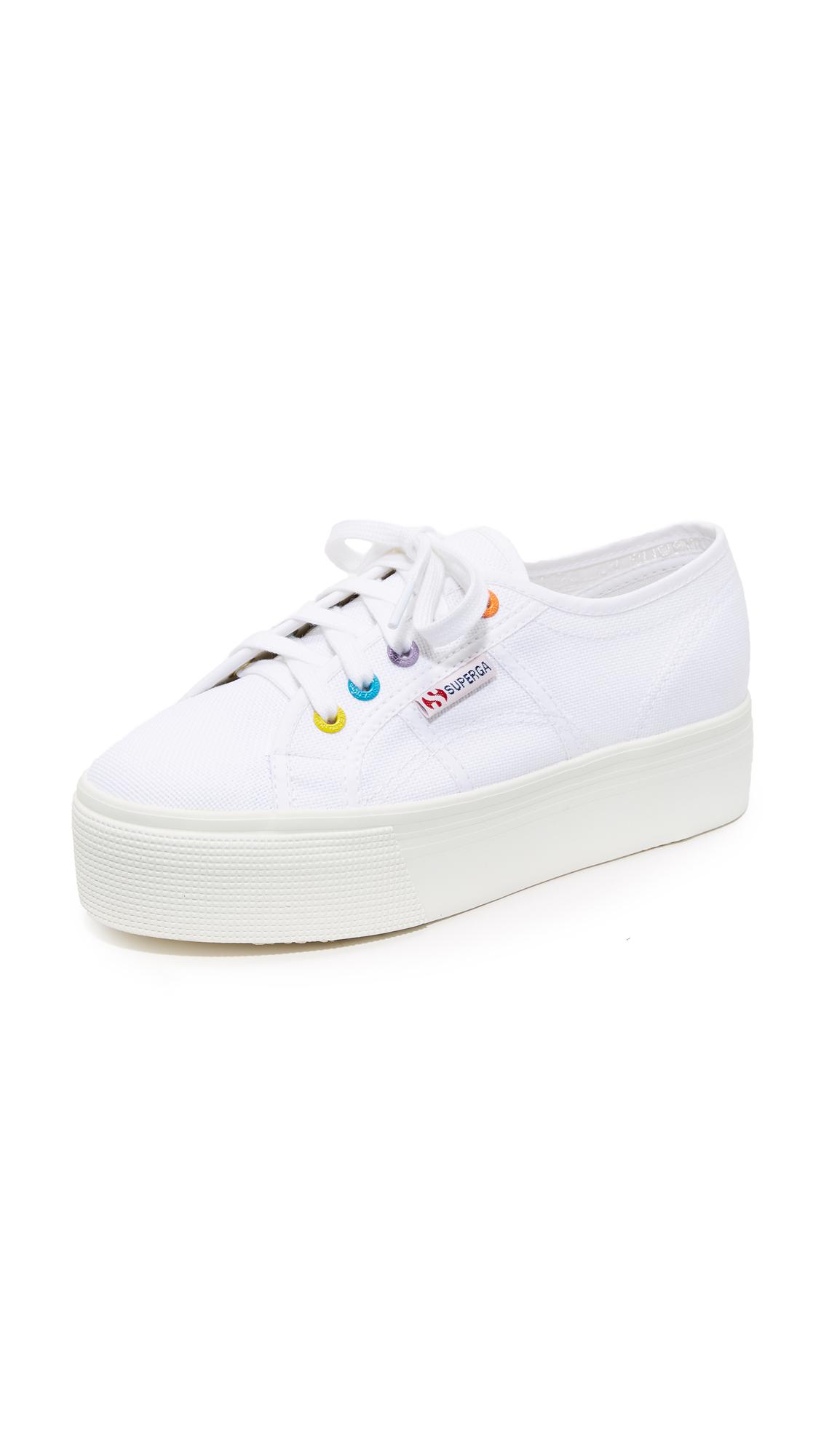 Lyst - Superga 2790 Platform Cotw Eyelet Classic Sneakers in White
