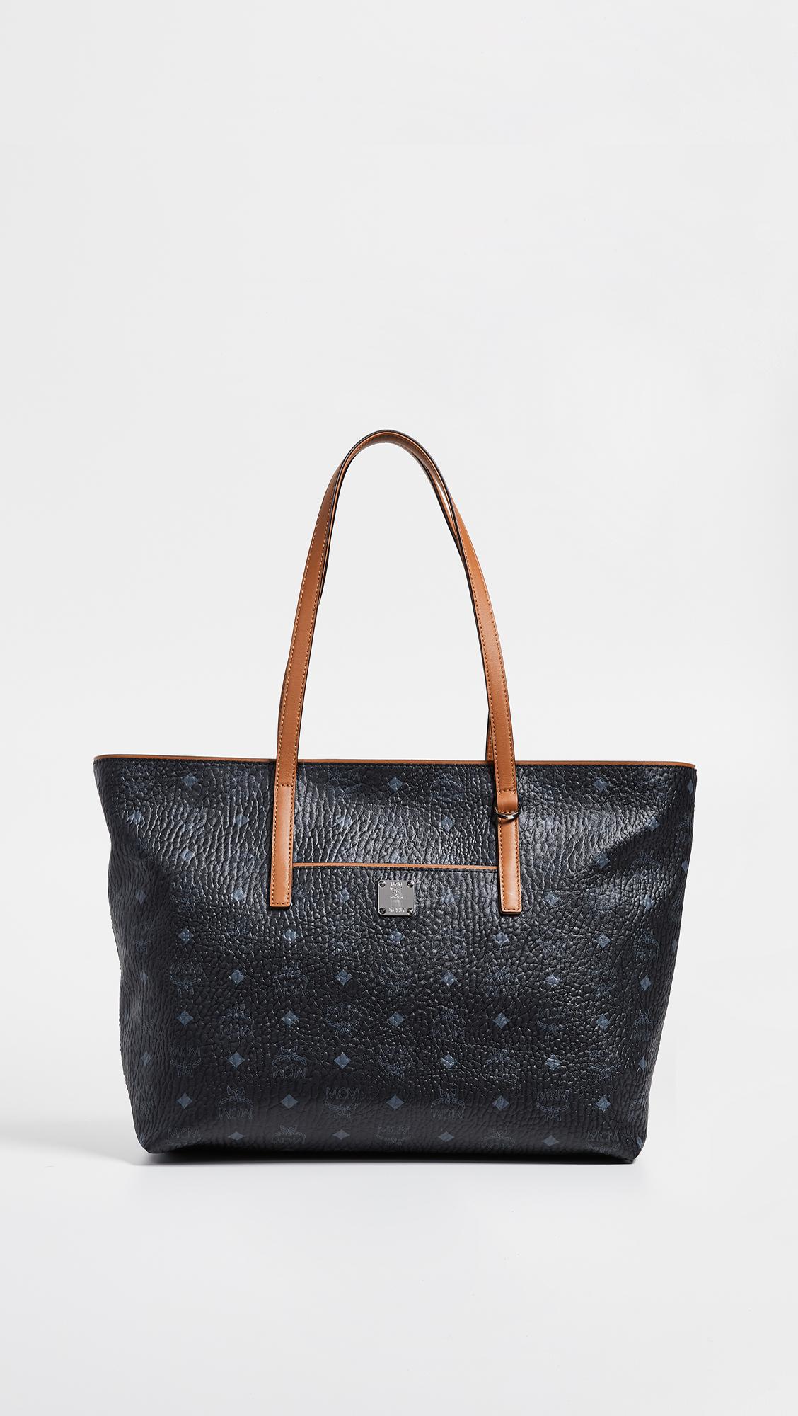 MCM Anya Shopper Medium Tote in Black Lyst