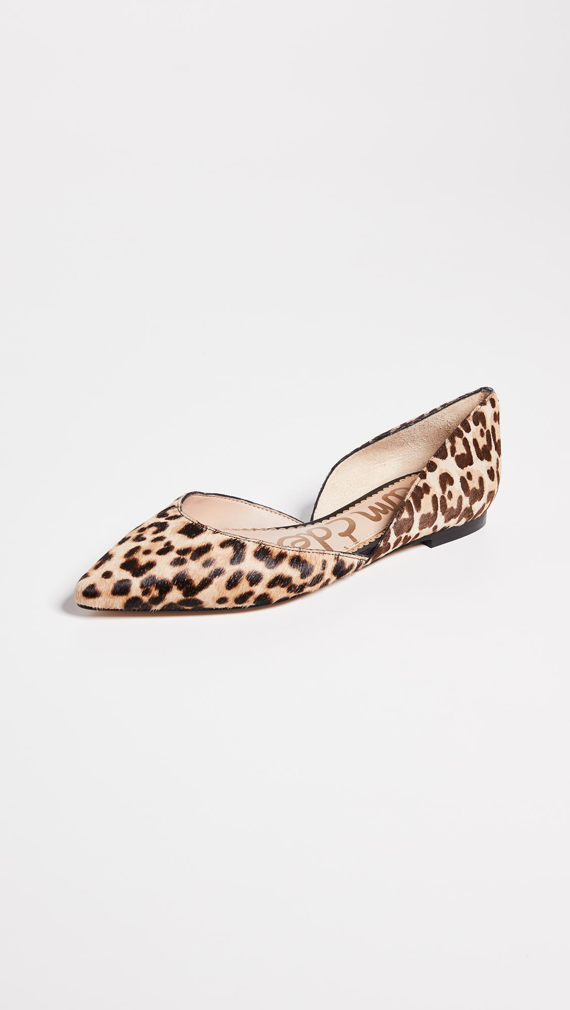 Sam Edelman Rodney Leopard Print Calf Hair D'orsay Flats - Save 50% - Lyst