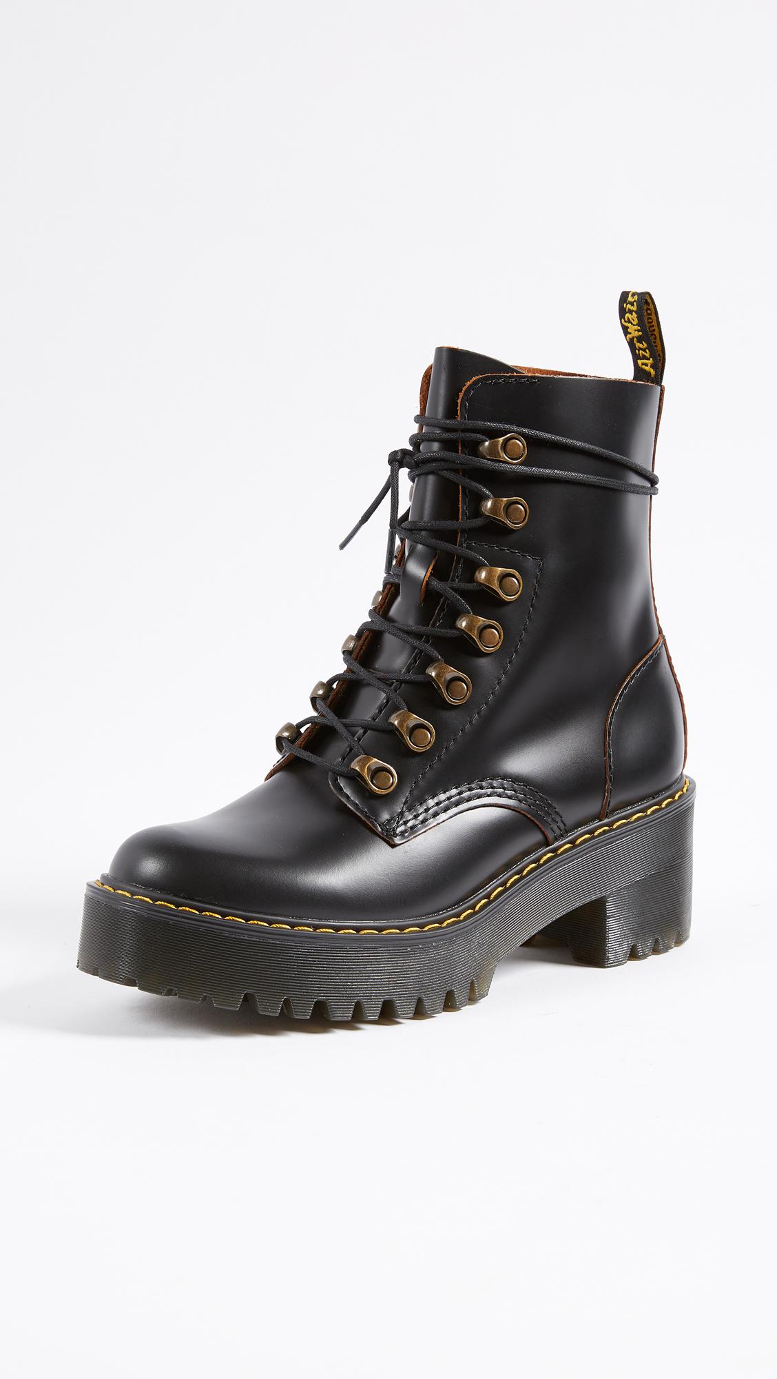 dr martens leona black boots