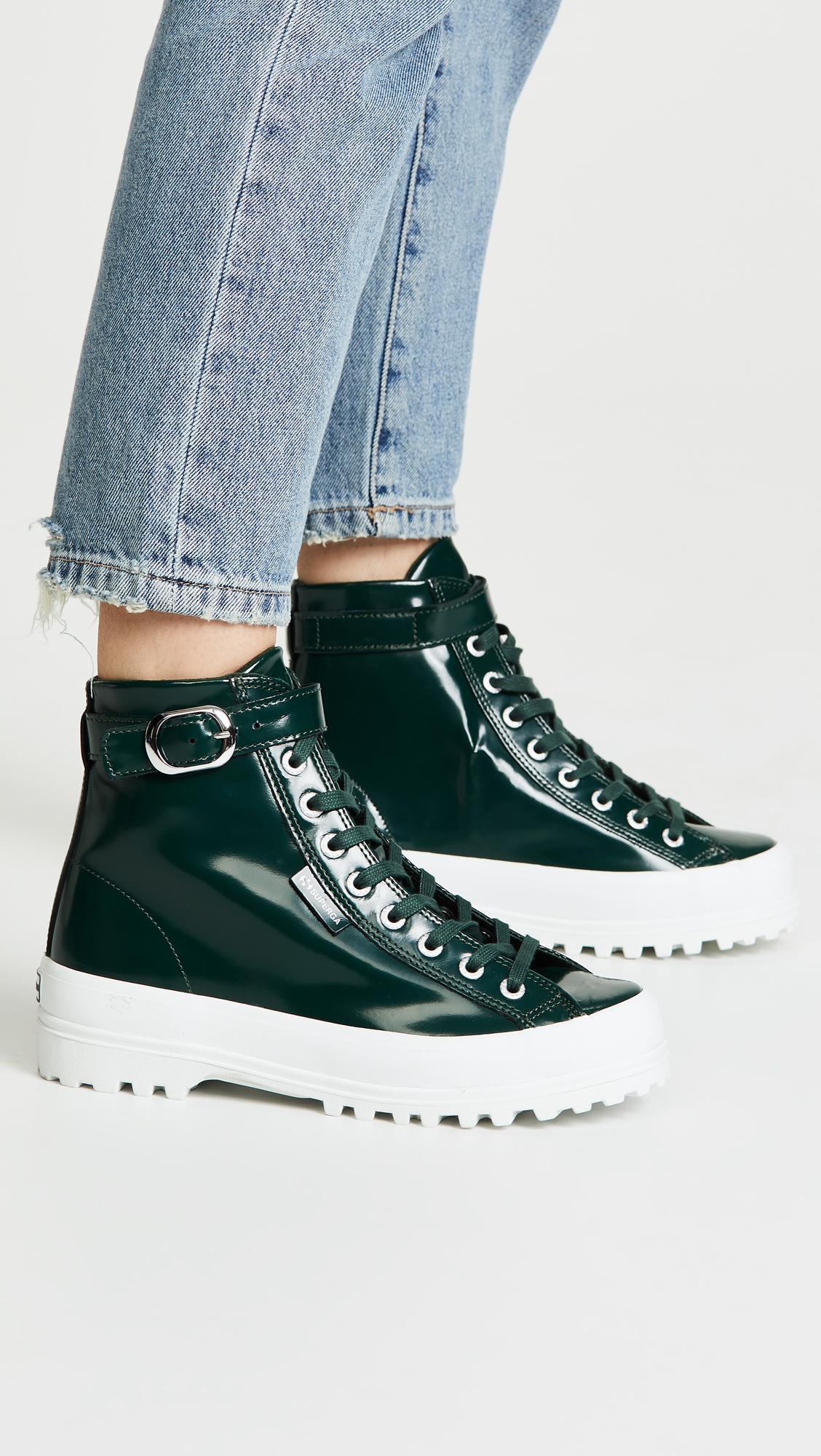 Lyst - Superga X Alexa Chung 2244 Combat Boot Sneakers in Green