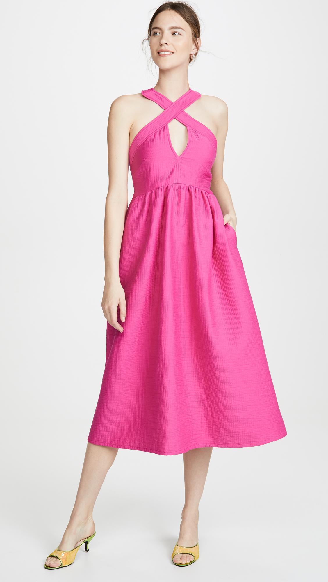 Rachel Comey Cotton Terry Dress in Fuschia (Pink) - Lyst