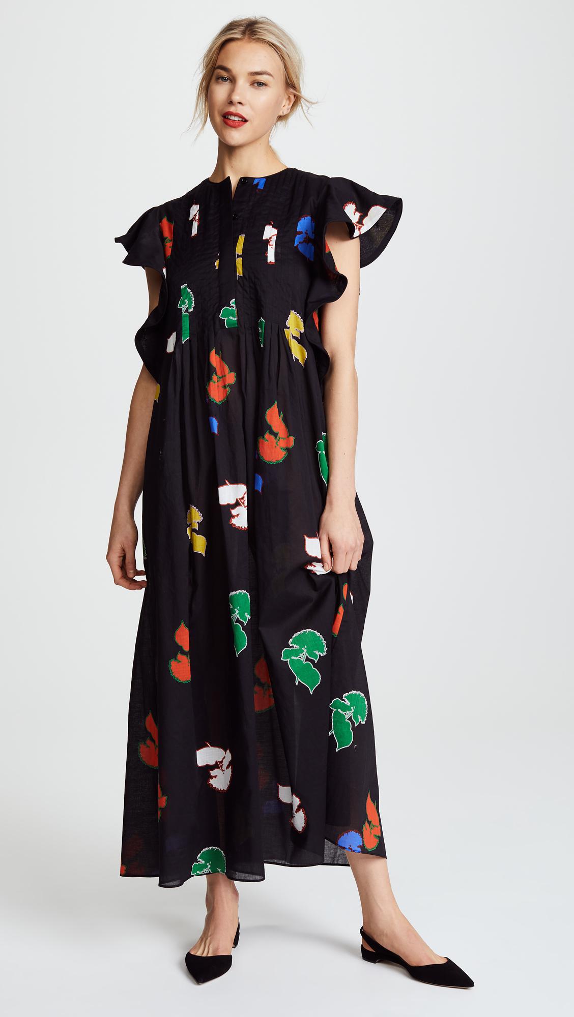 Lyst Cynthia Rowley Nairobi Kaftan Dress in Black