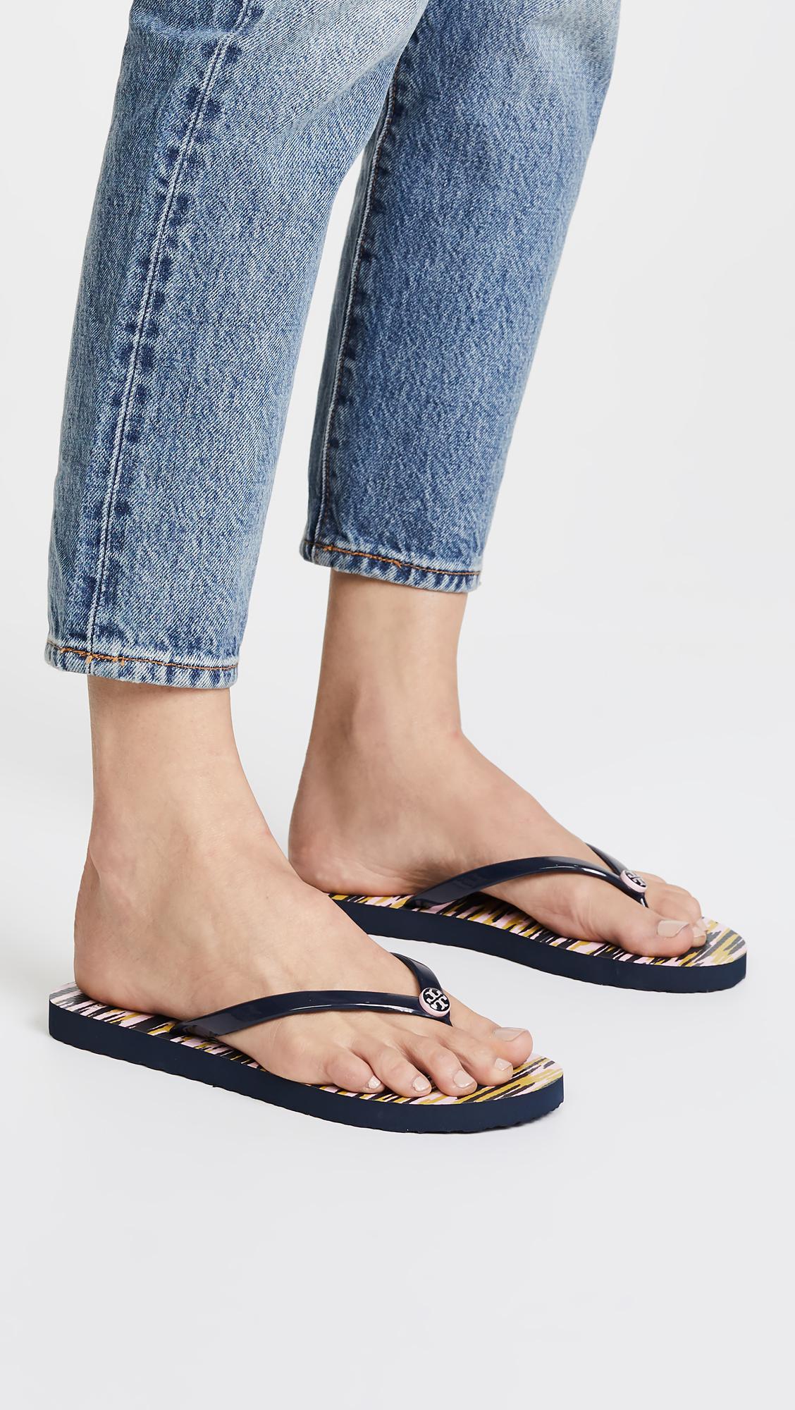  Tory  Burch  Thin Flip Flops  in Blue Lyst