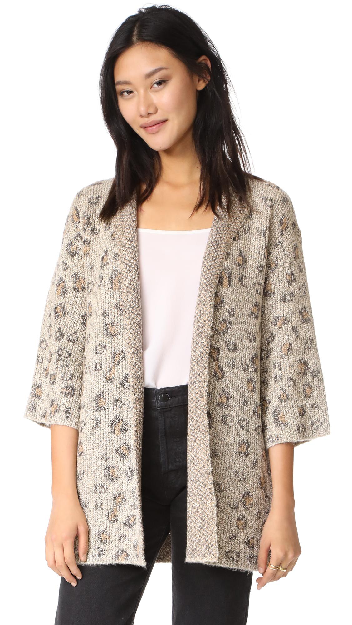 Cupcakes And Cashmere Noley Leopard Cardigan Cupcakes And Cashmere Noley Leopard Cardigan