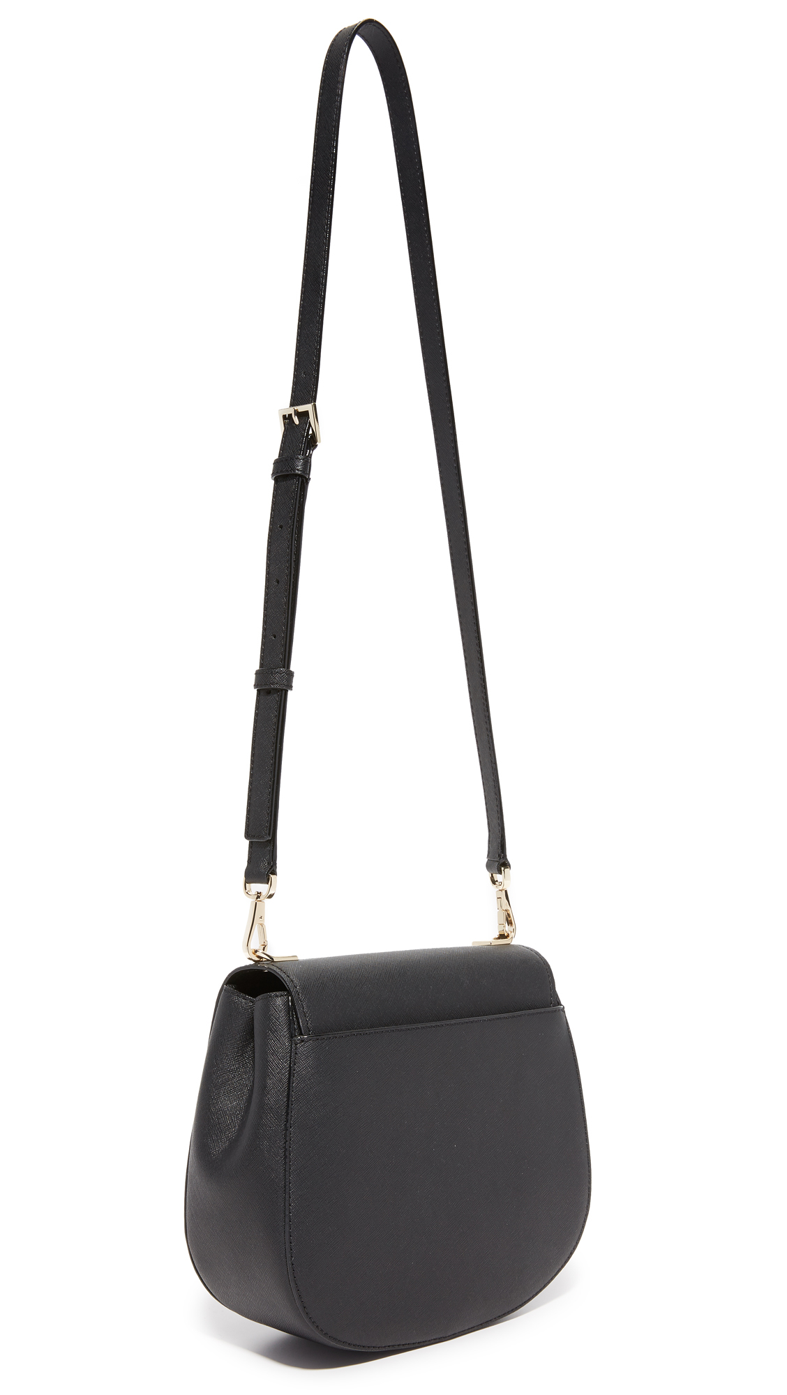 Lyst Kate Spade New York Byrdie Saddle Bag in Black
