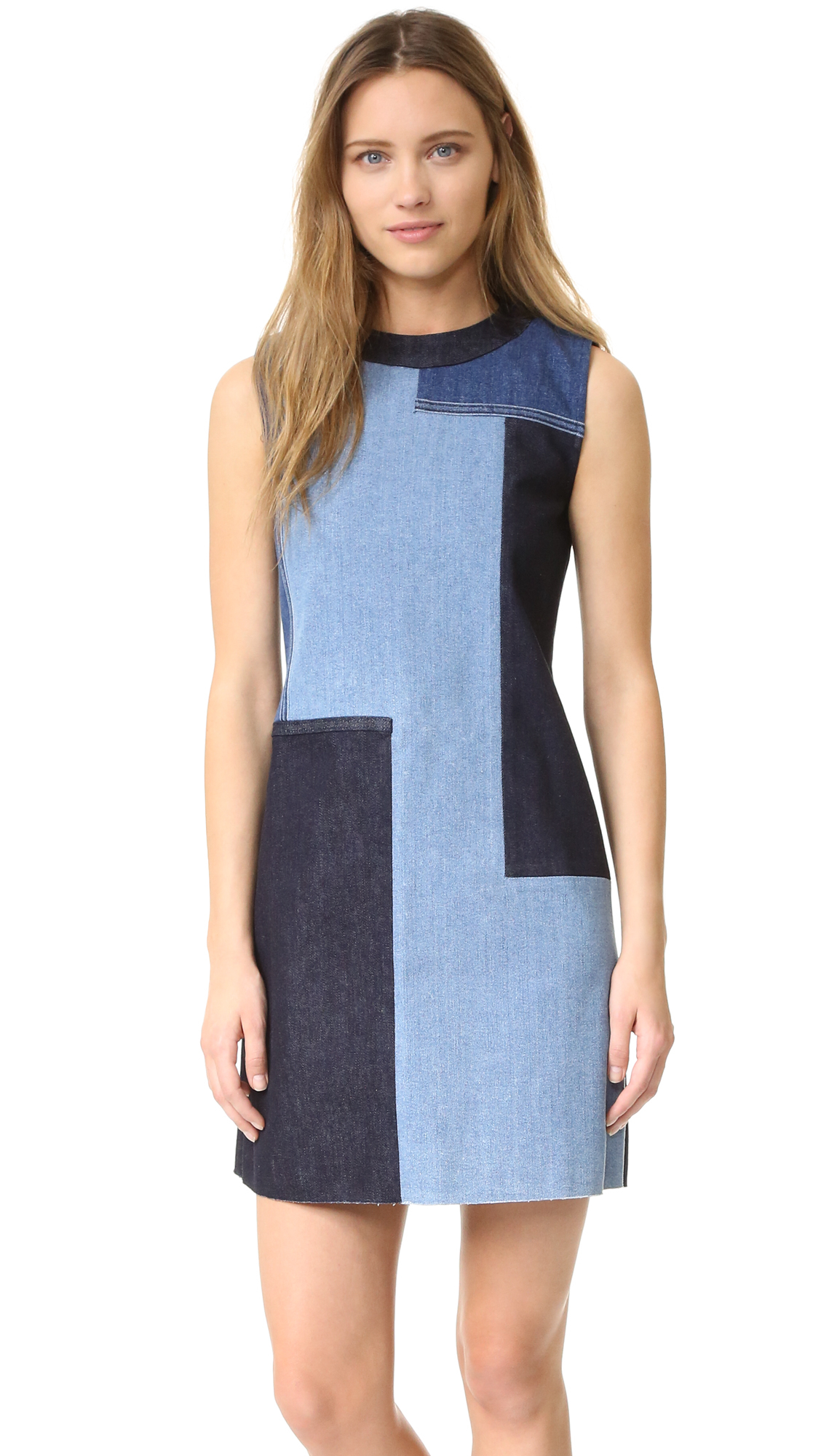 beckham tunic dress in blue lyst beckham tunic dress in blue lyst