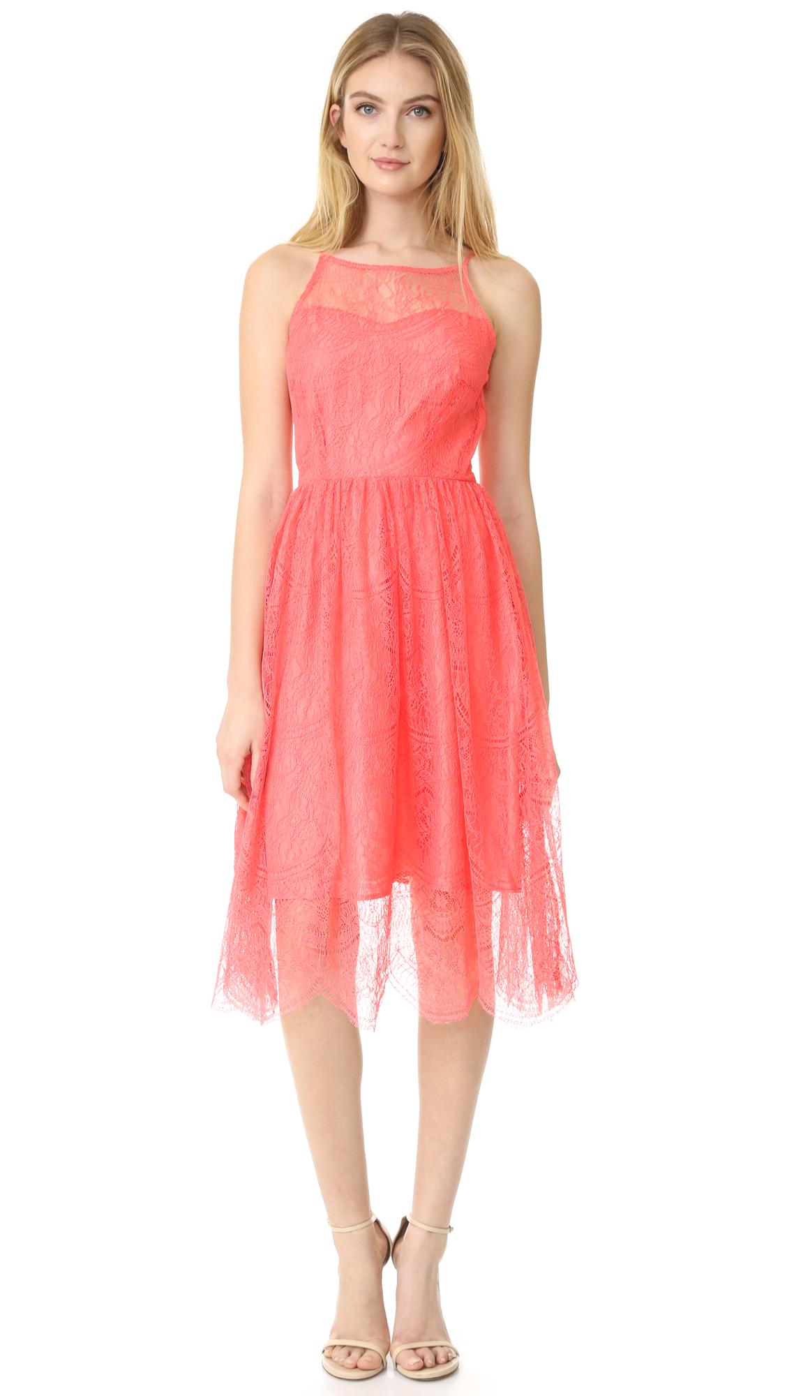 Lyst - Cupcakes And Cashmere Strady Lace Midi Dress in Pink