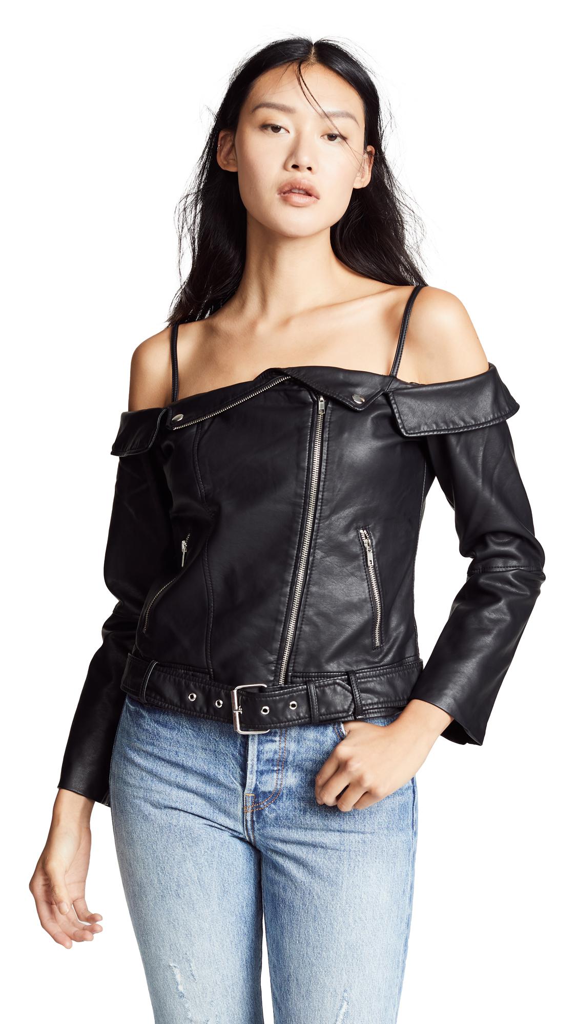 White Vegan Leather Jacket Pictures