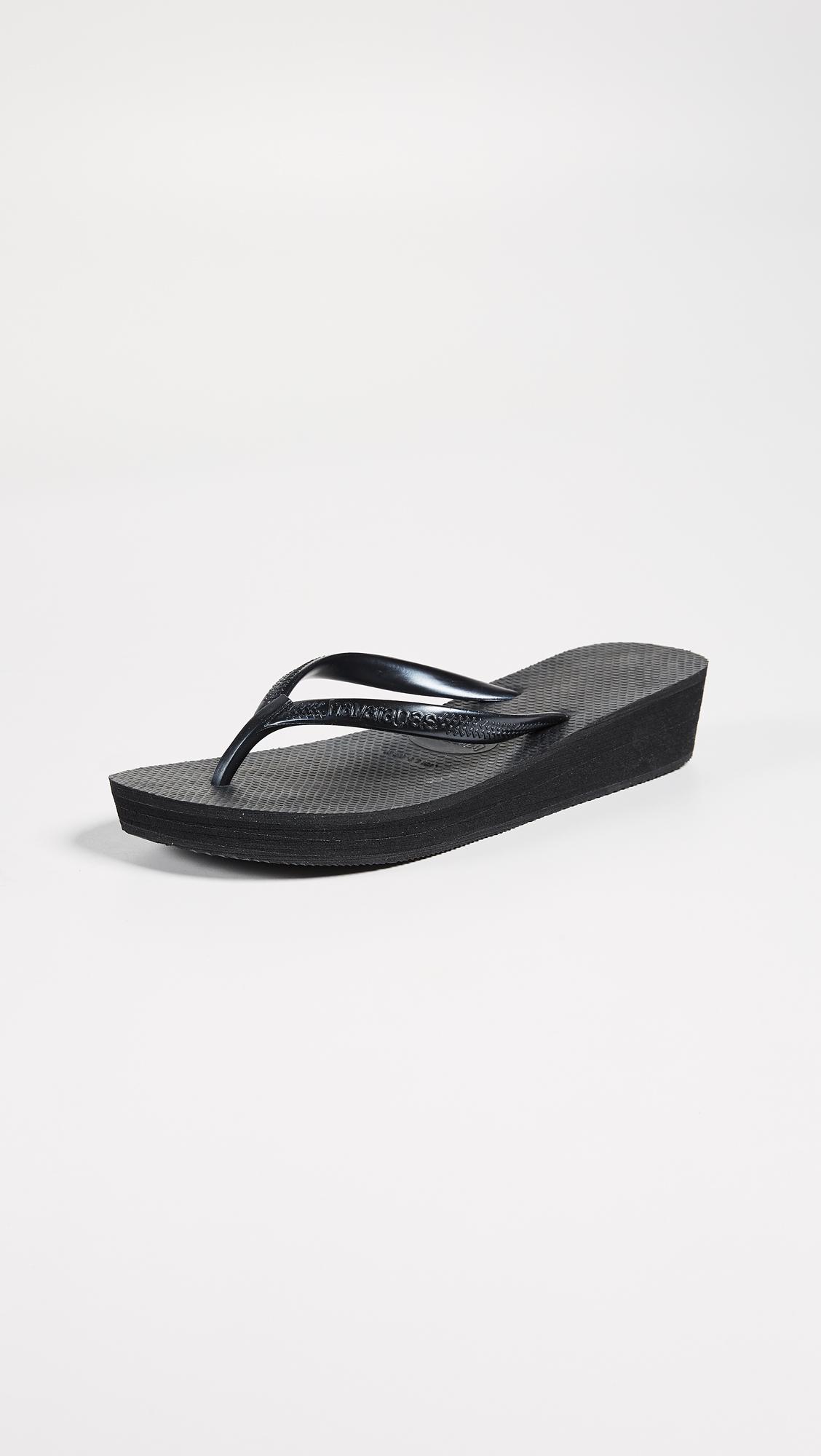 havaianas wedge black